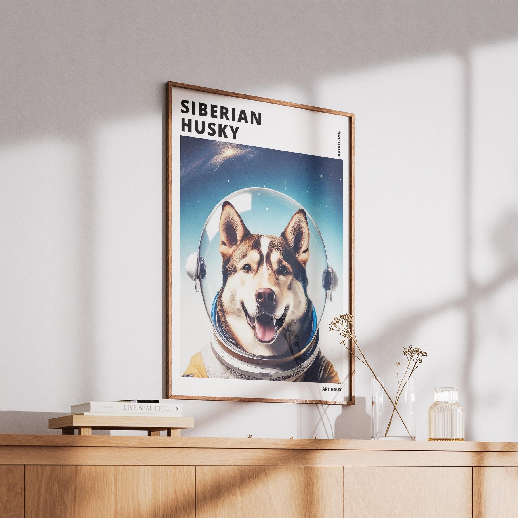 Siberian Husky Astronaut Dog Series with Text Astro Dog image 5
