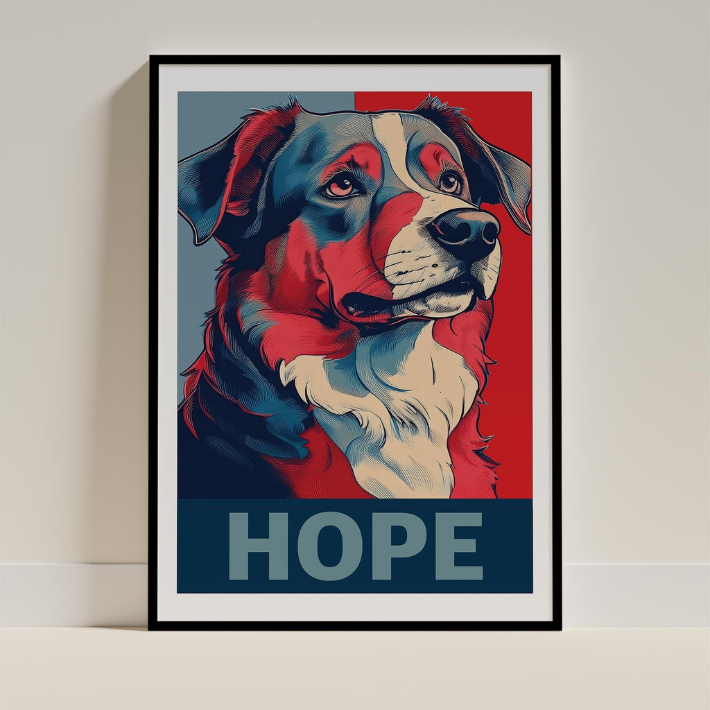 Australian Shepherd HOPE Series Inspired by the Obama Poster image 0