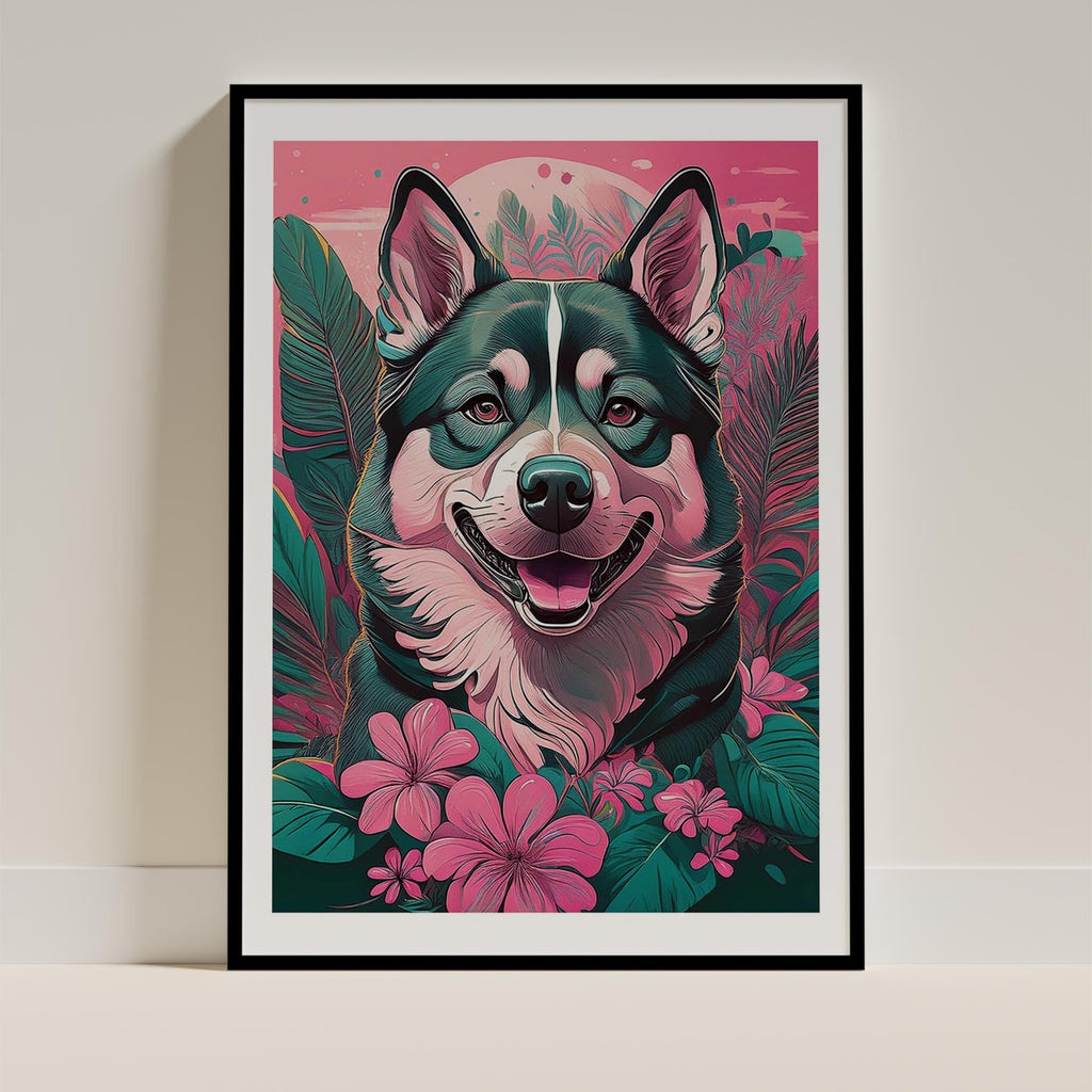 Siberian Husky Flowery Dog image 11