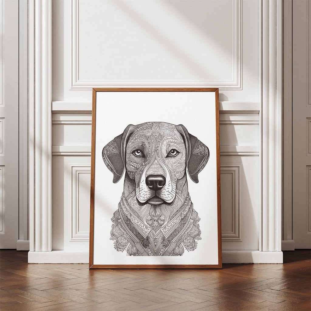 Maremma Mandala Black and White Dog Series image 4