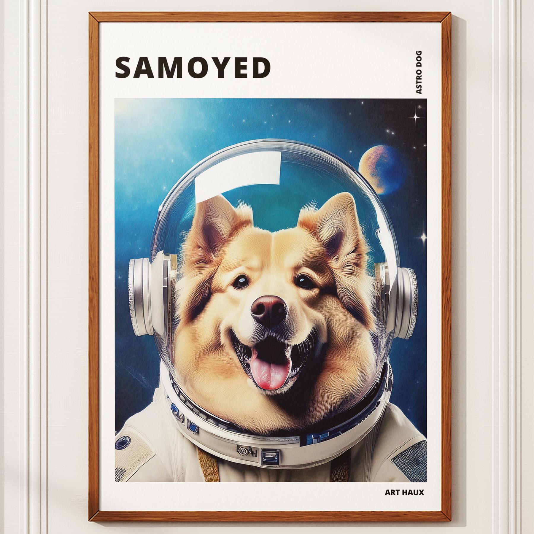 Samoyed Astronaut Dog Series with Text Astro Dog image 10