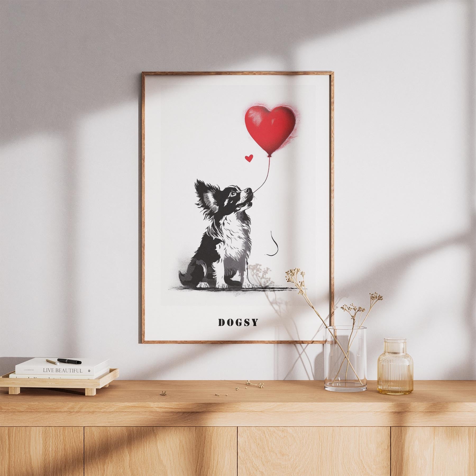 Papillon DOGSY Series inspired by the Art of Banksy with text Dogsy image 8