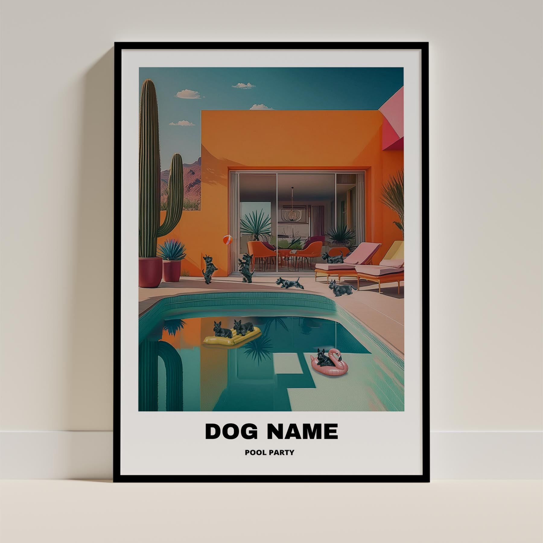 Scottish Terrier Custom Pool Party WITH TEXT image 0