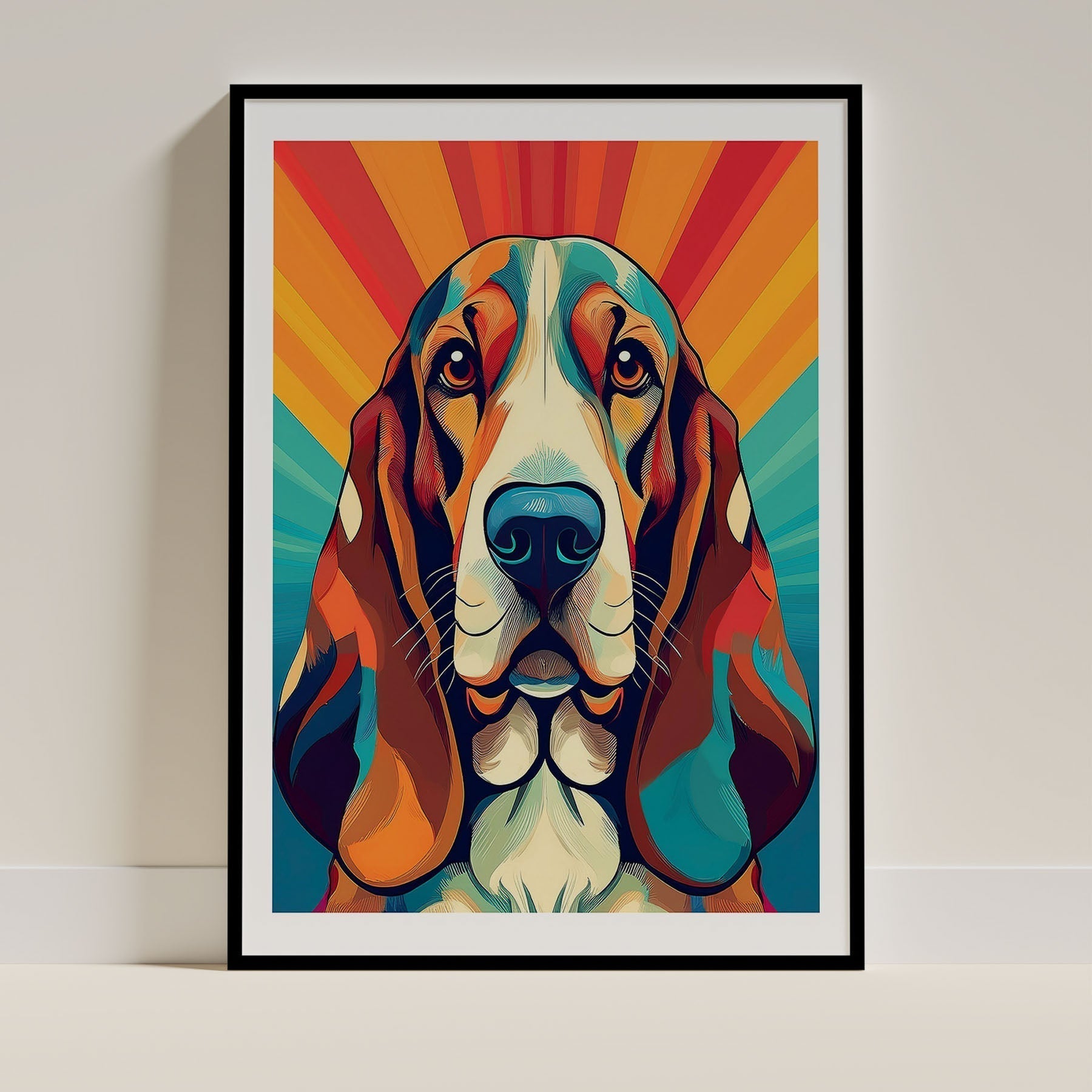 Basset Hound Dog Art Print Unframed Vol 2 | 10 Unique Designs | Wall Art Gift for Dog Lovers - Image 7 | Dogsy & Co