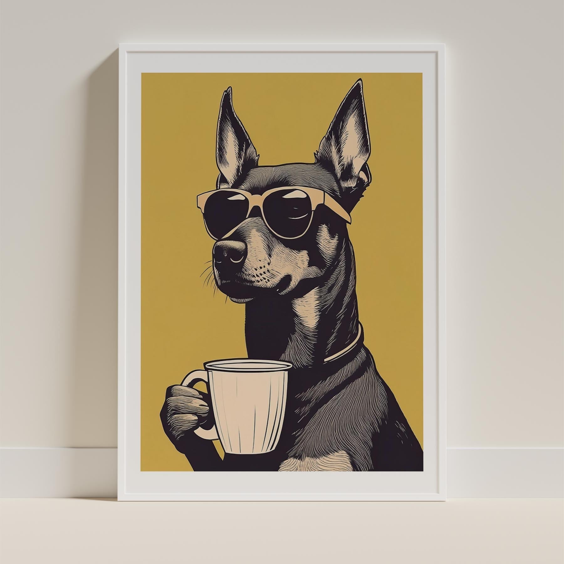 Pinscher Chillin Coffee Dog image 10