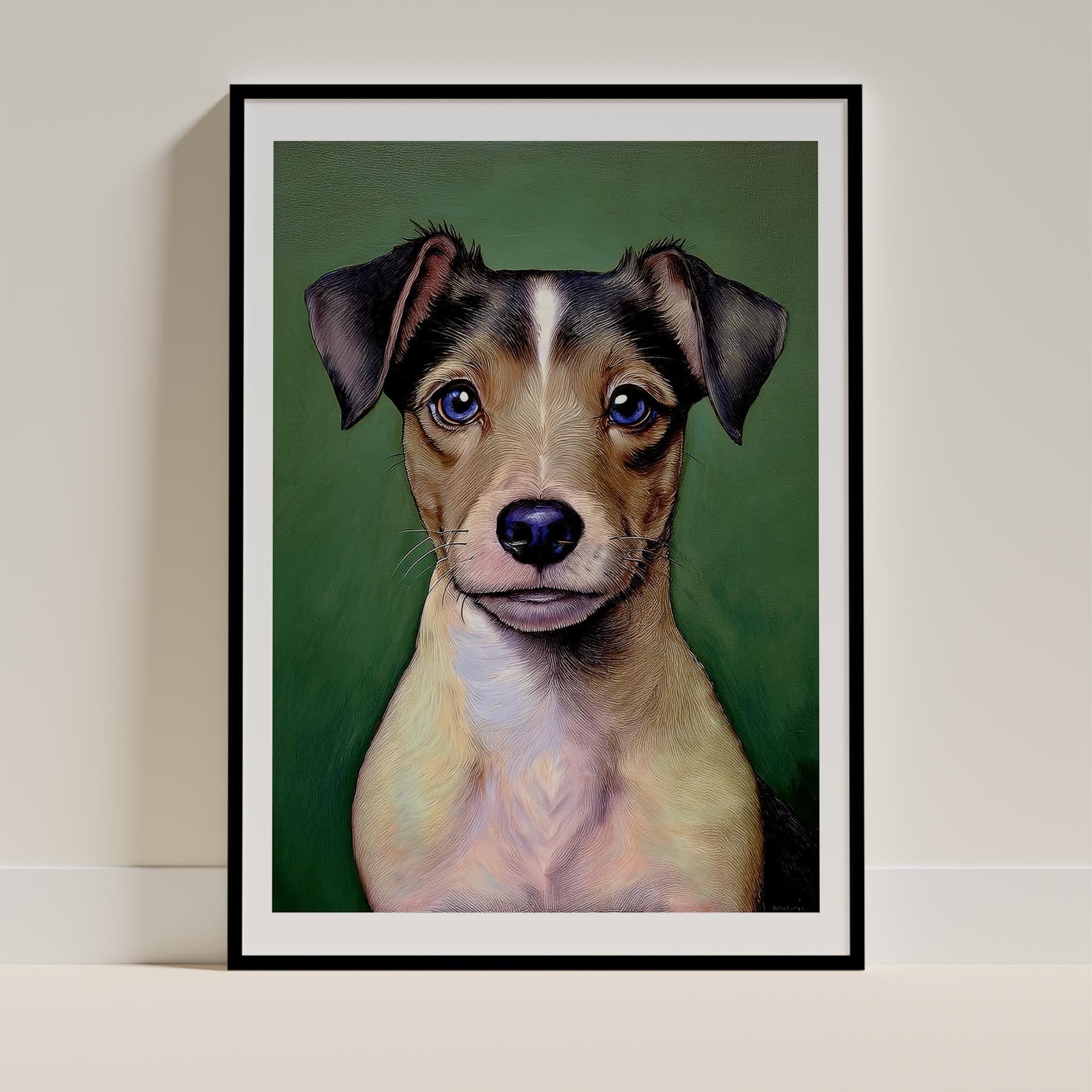 Jack Russell Green Painted Series image 0