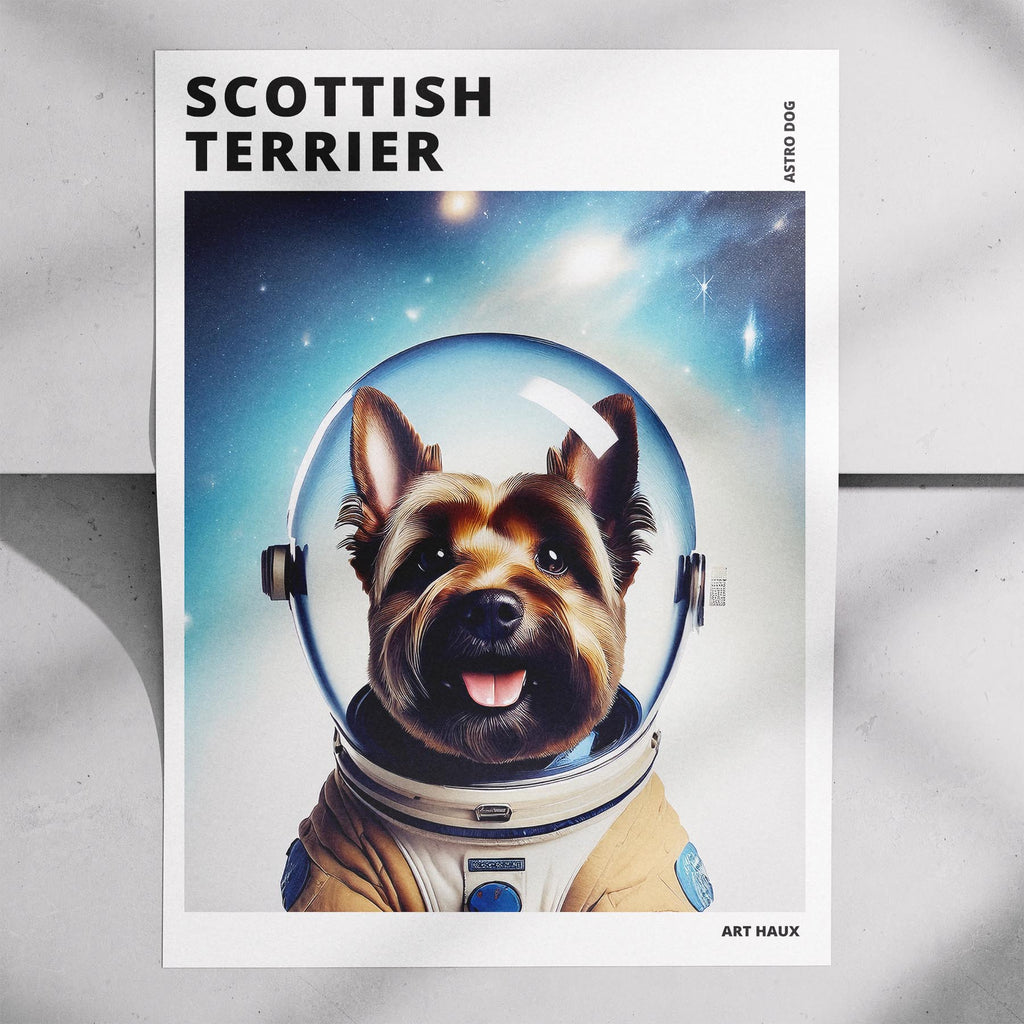 Scottish Terrier Astronaut Dog Series with Text Astro Dog image 7