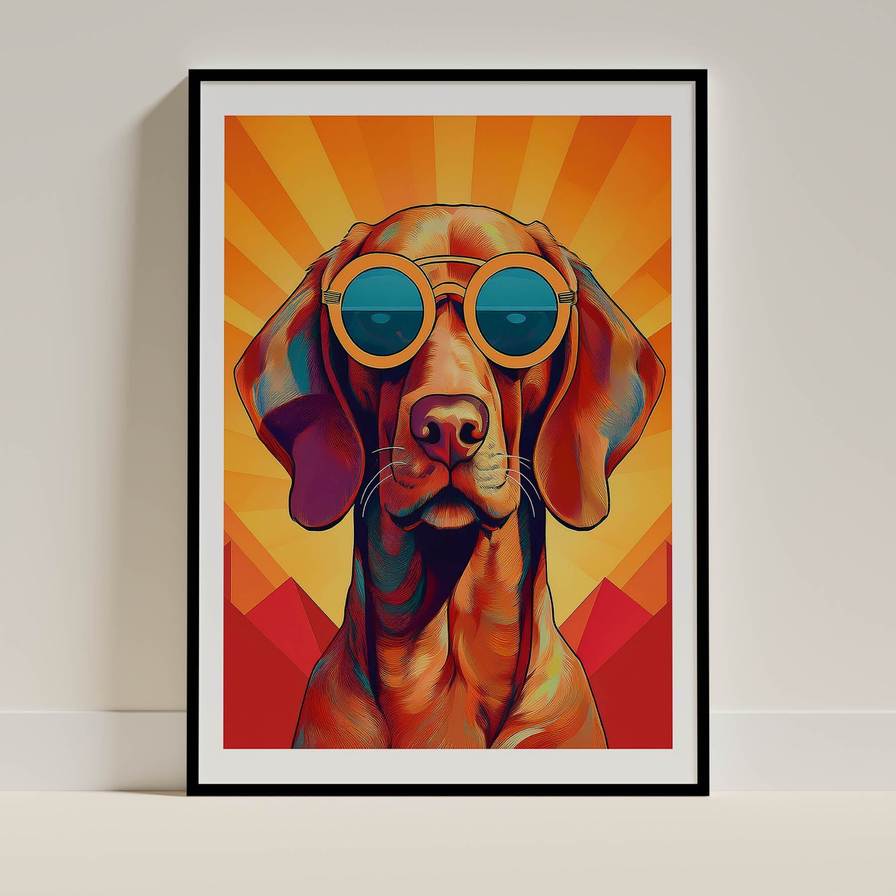 Vizsla In Colourful Sunnies 1 image 0