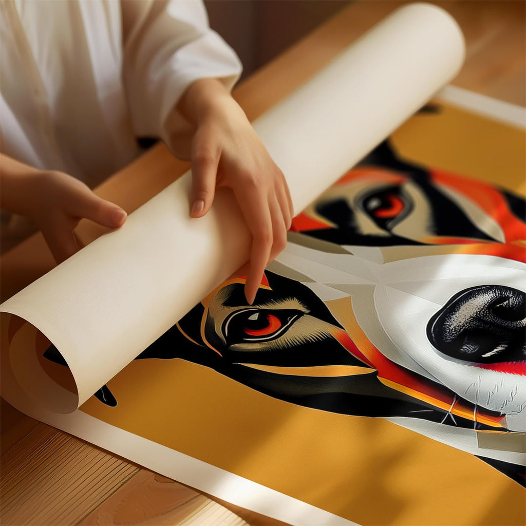 American Staffordshire Terrier Geometric Orange Series image 1