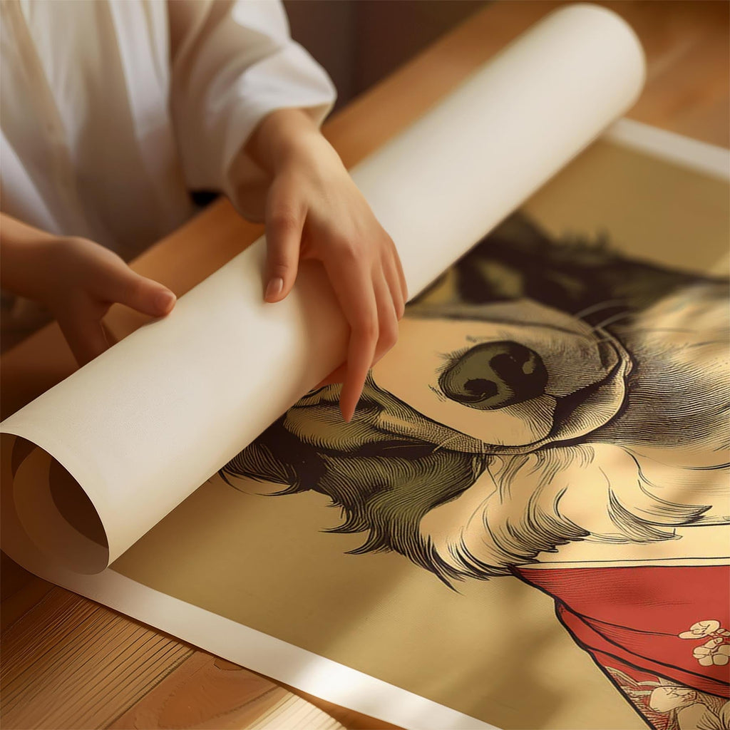 Border Collie Japanse Kimono Dog Series image 1