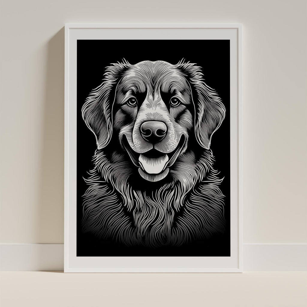Newfoundland Line Dog Series in Black and White image 9