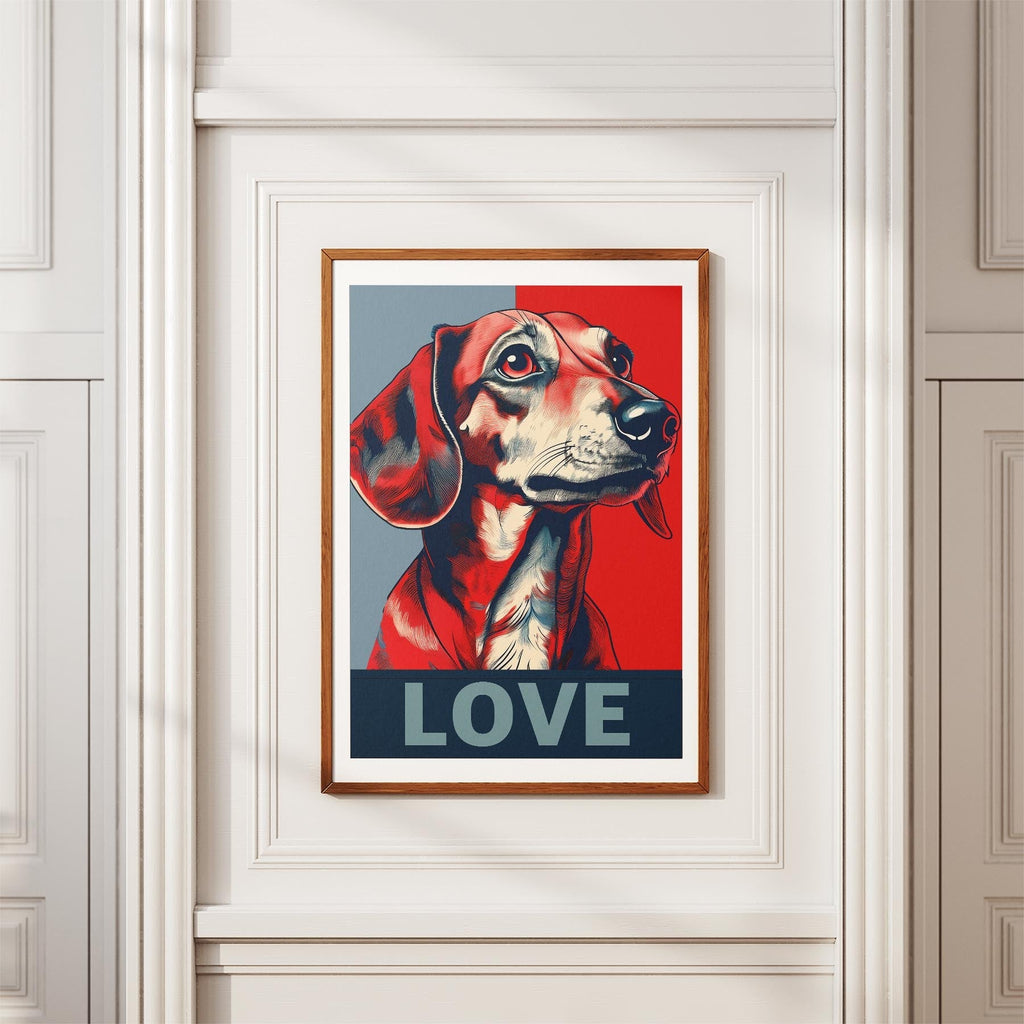 Dachshund LOVE Series Inspired by the Obama Poster image 3