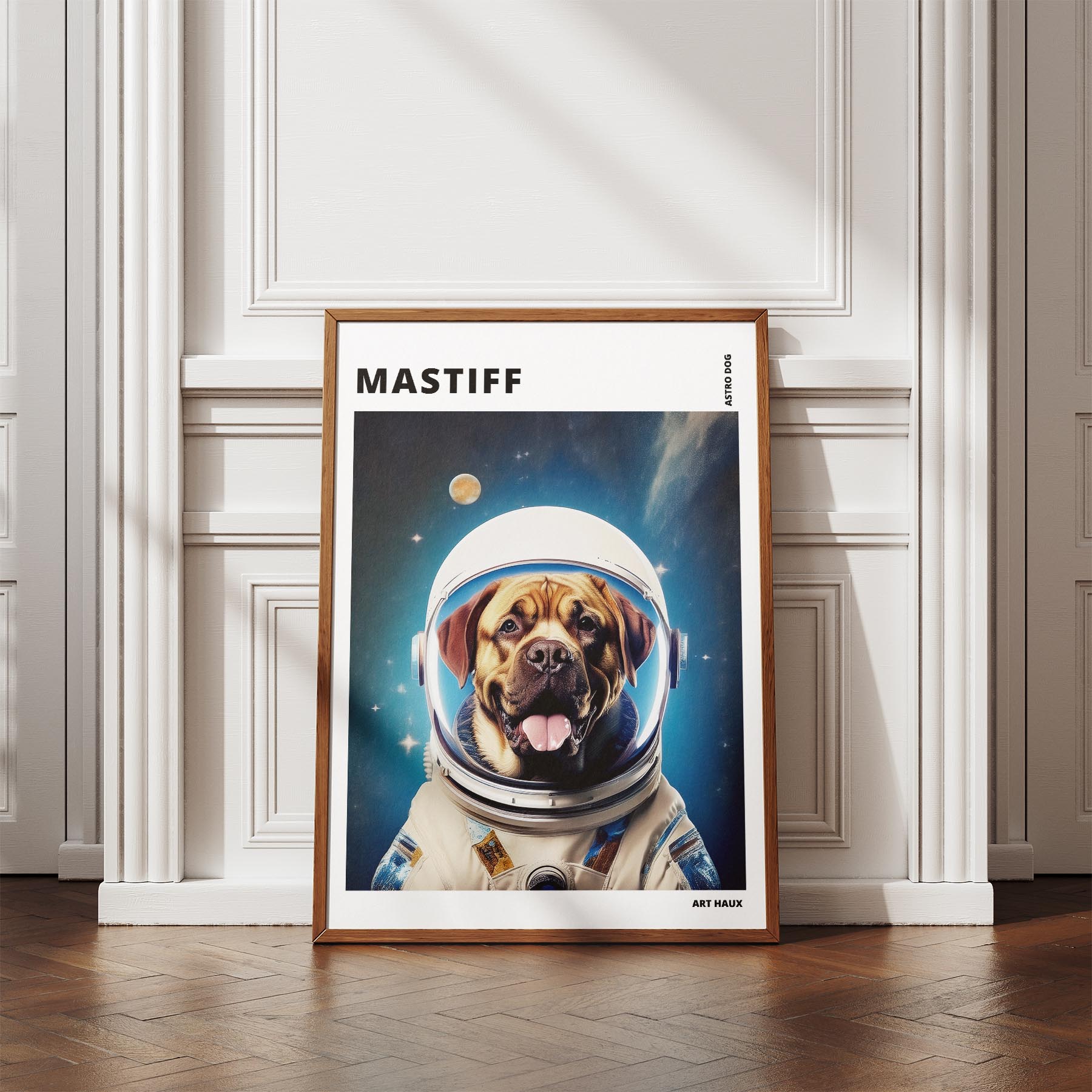 Mastiff Astronaut Dog Series with Text Astro Dog image 4