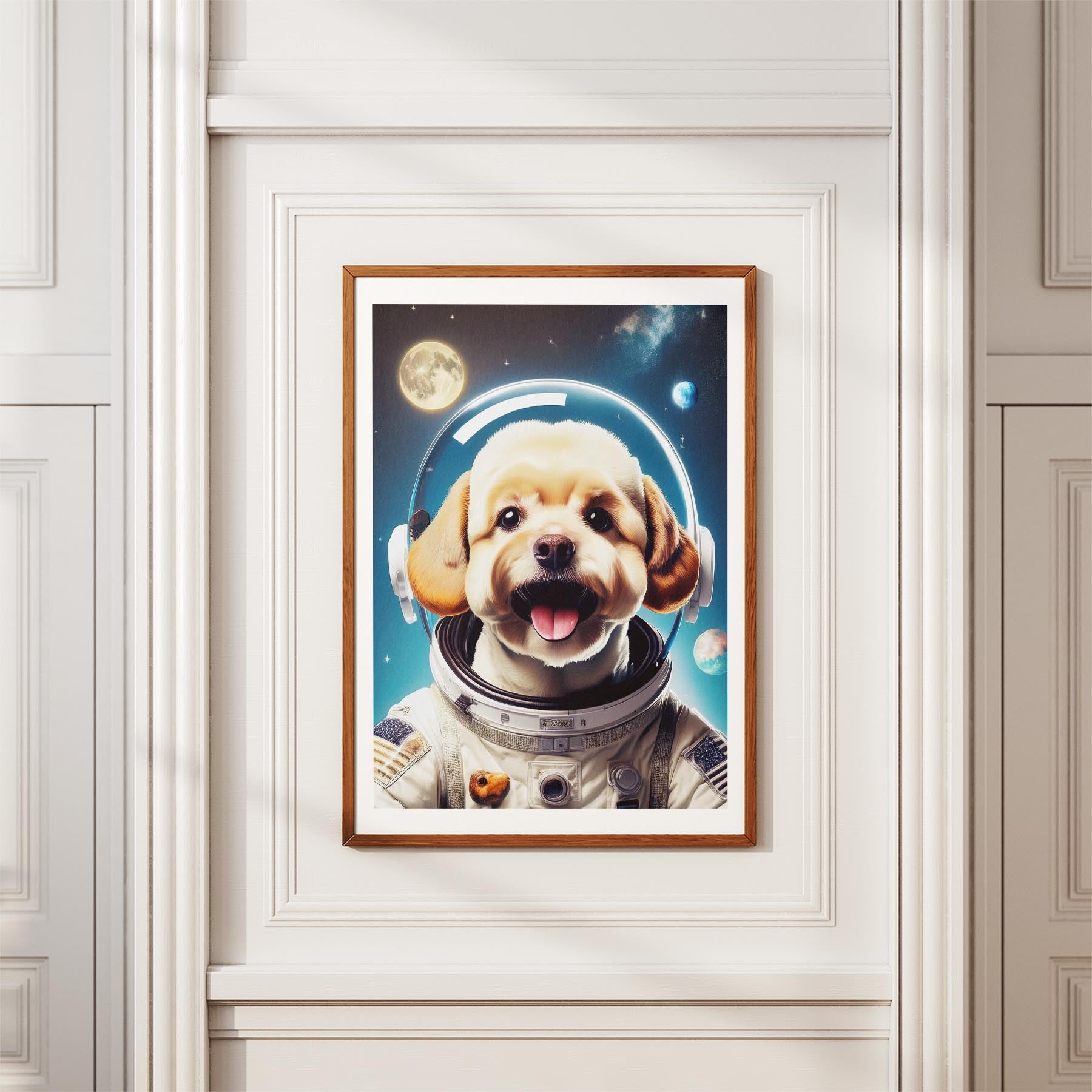 Bichon Frise Astronaut Dog Series image 3