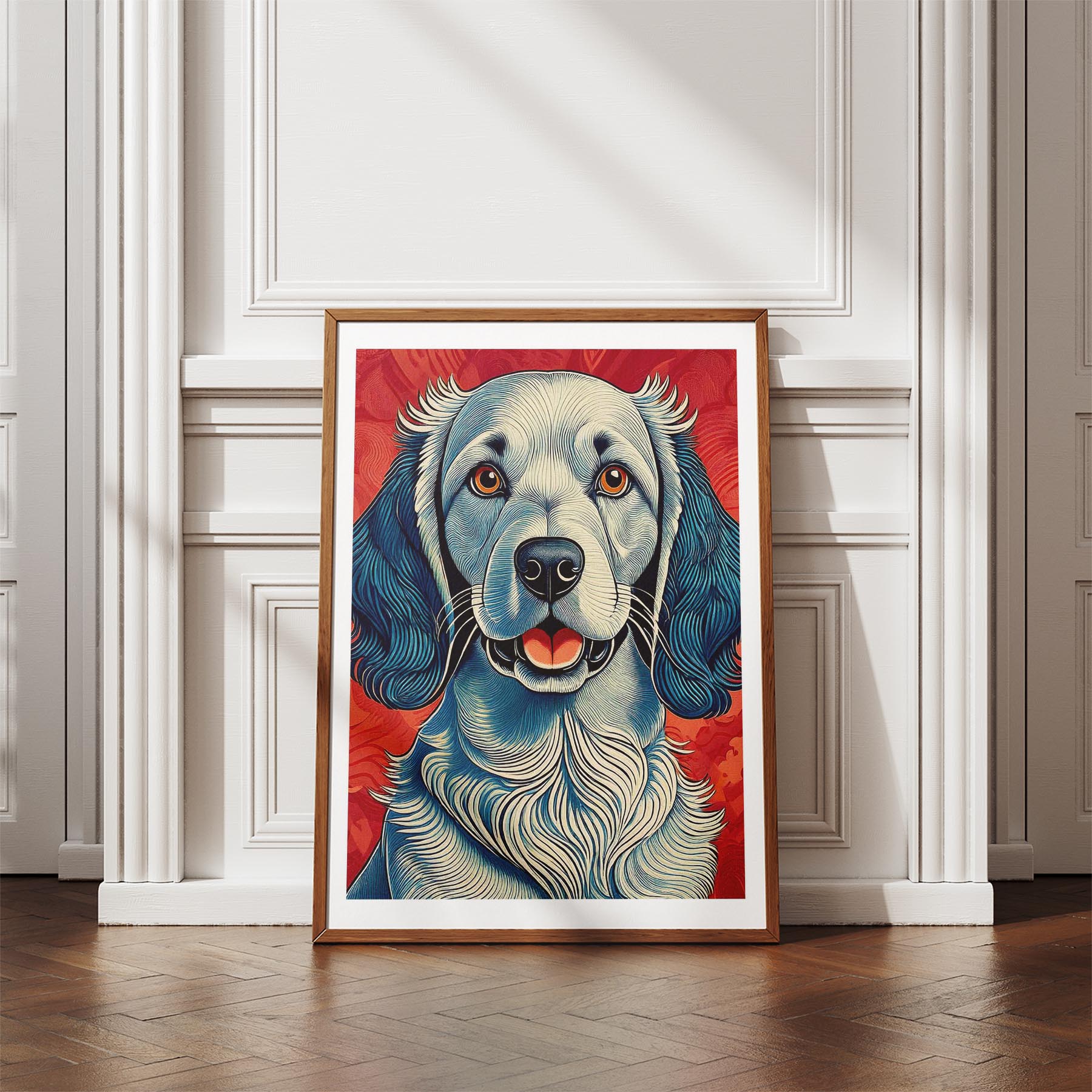 English Setter Hokusai Japanese Inspired Dog Series image 4