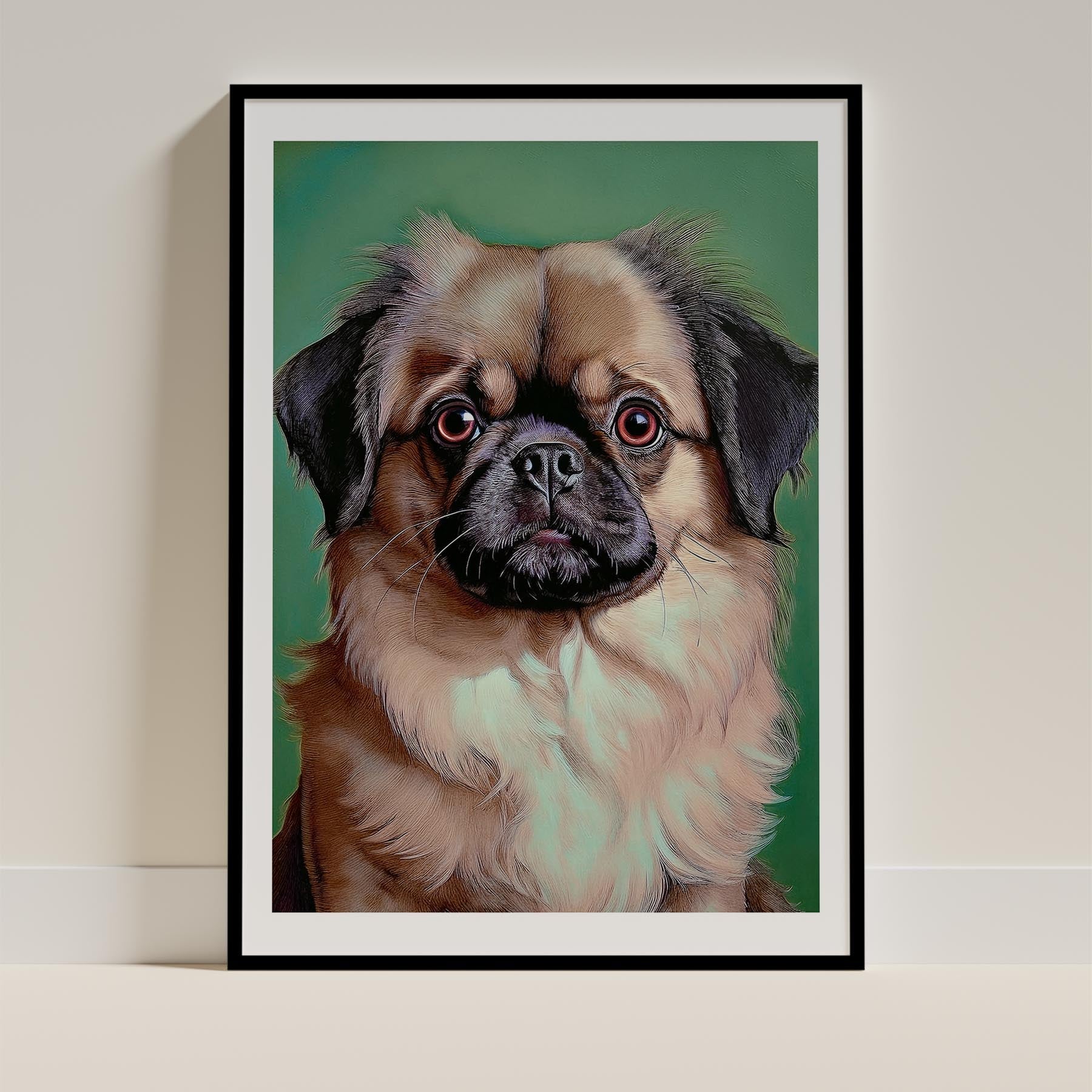Pekingese Green Painted Series image 0