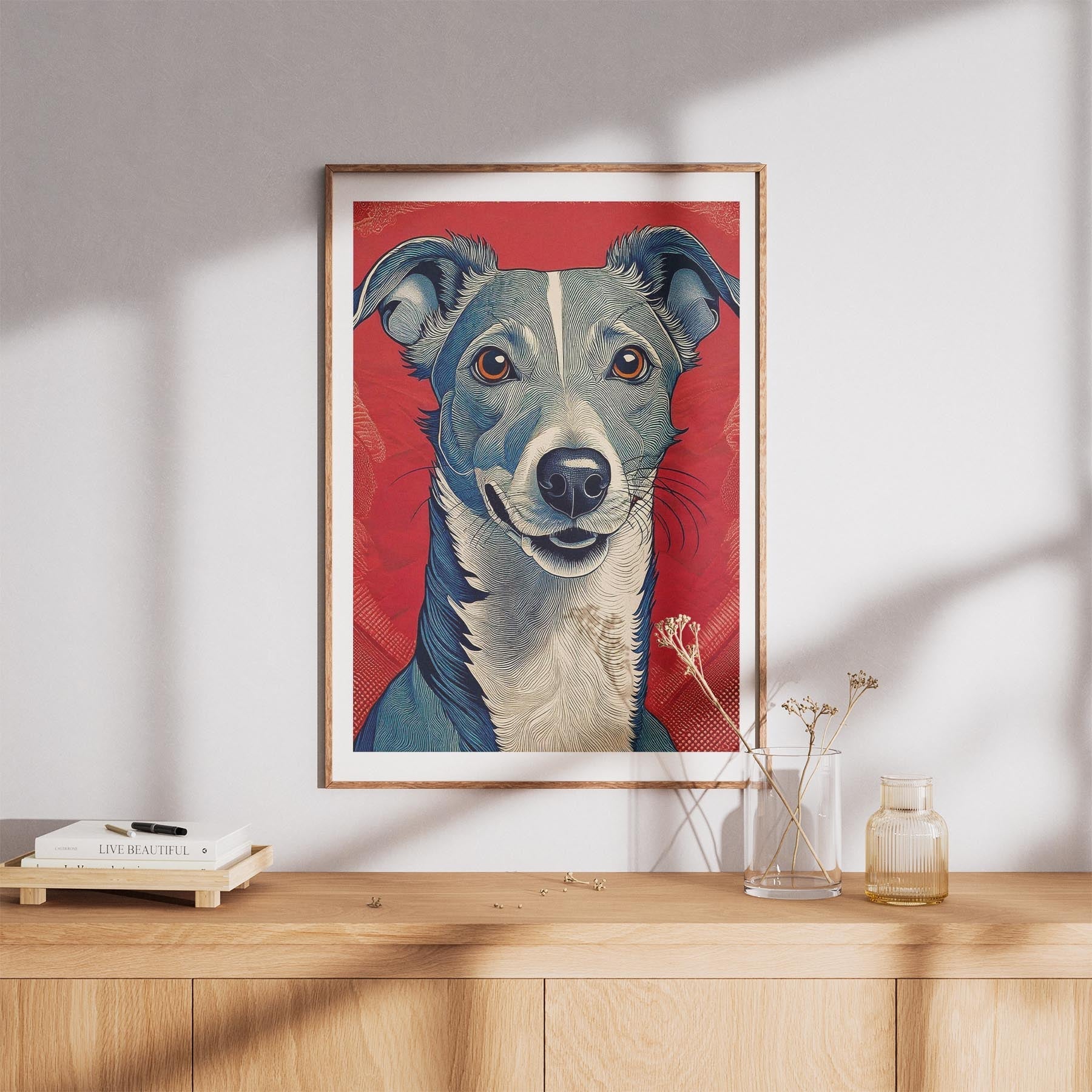Whippet Hokusai Japanese Inspired Dog Series 1 image 8