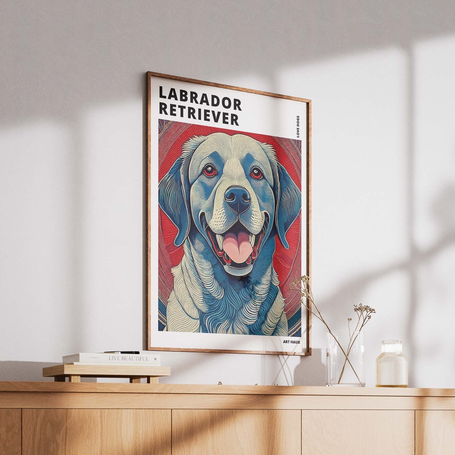 Labrador Retriever Hokusai Japanese Inspired Dog Series with Text image 5