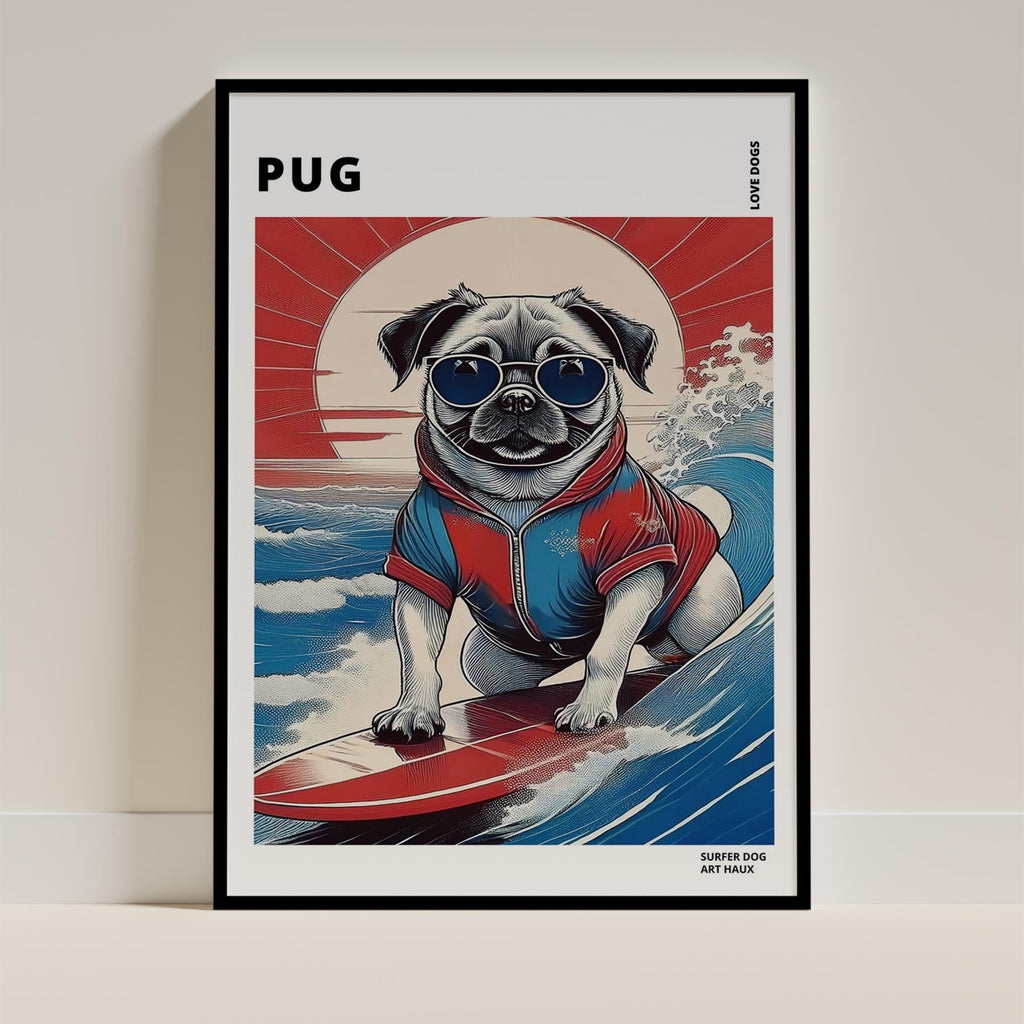 Pug Hokosai Surfer Dogs 2 image 11
