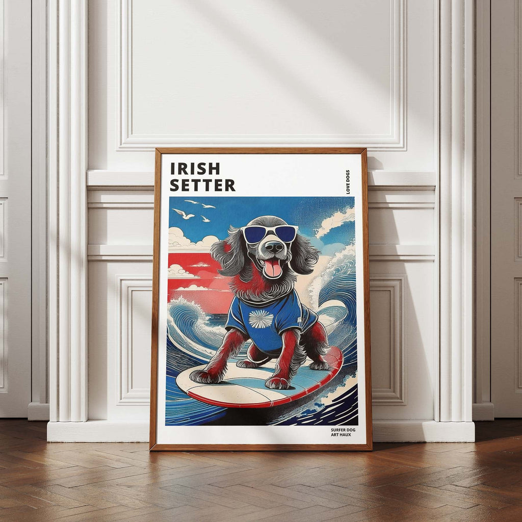 Irish Seter Hokosai Surfer Dogs 1 image 4