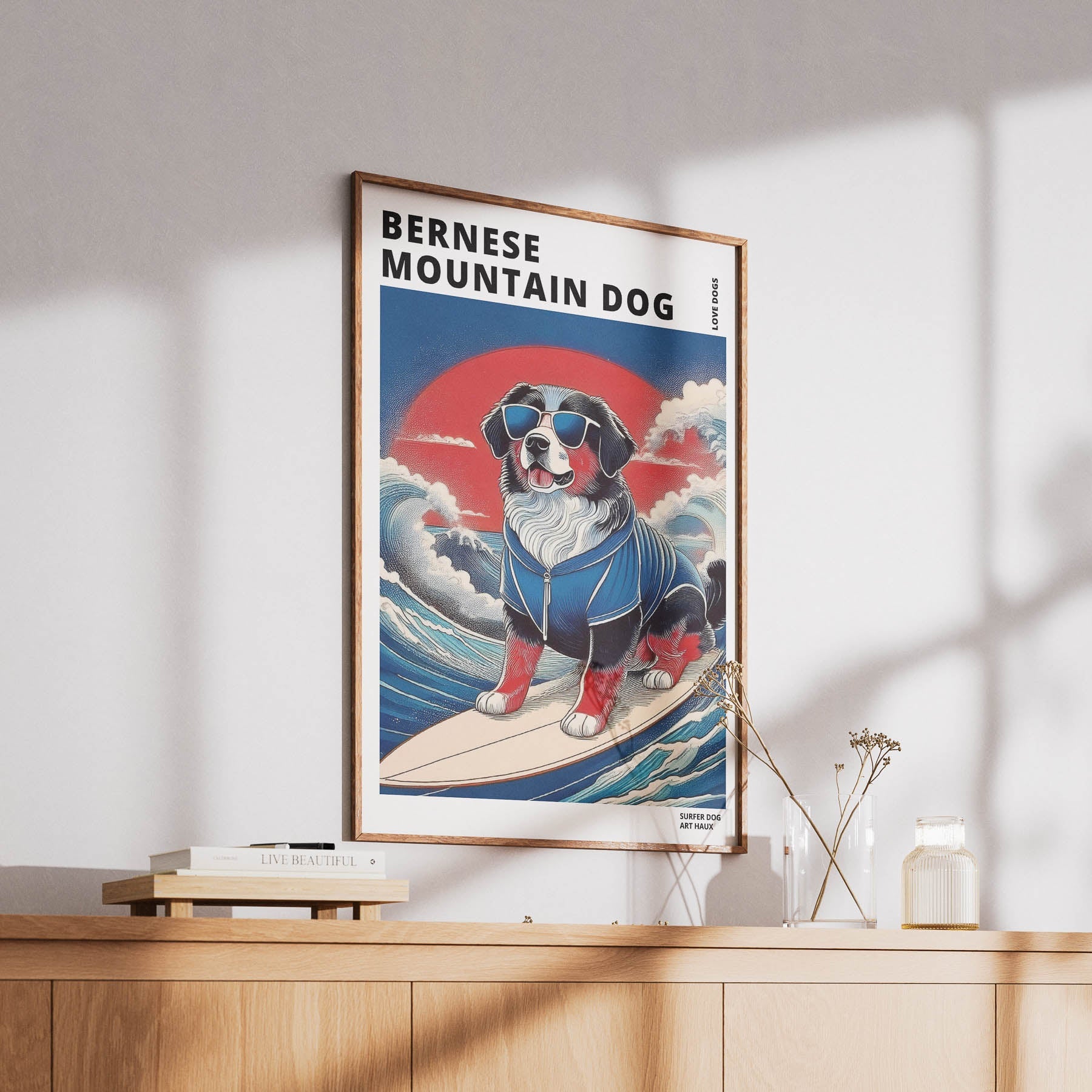 Bernese Mountain Dog Hokosai Surfer Dogs 1 image 6