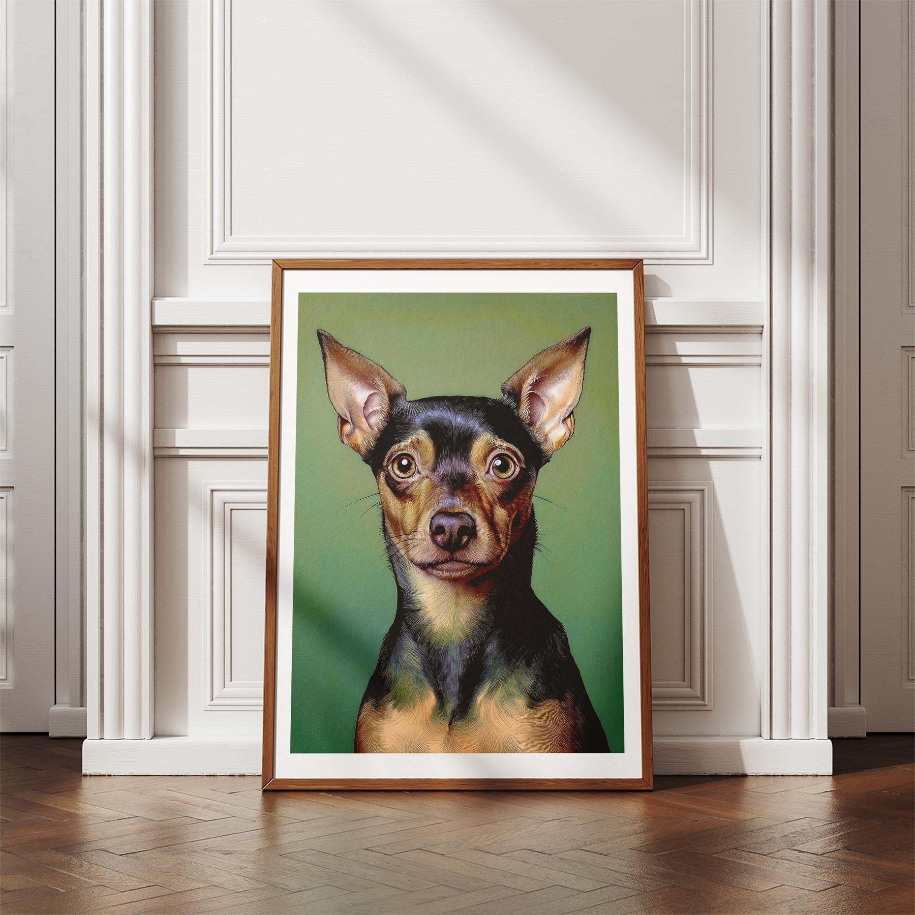 Miniature Pinscher Green Painted Series image 4