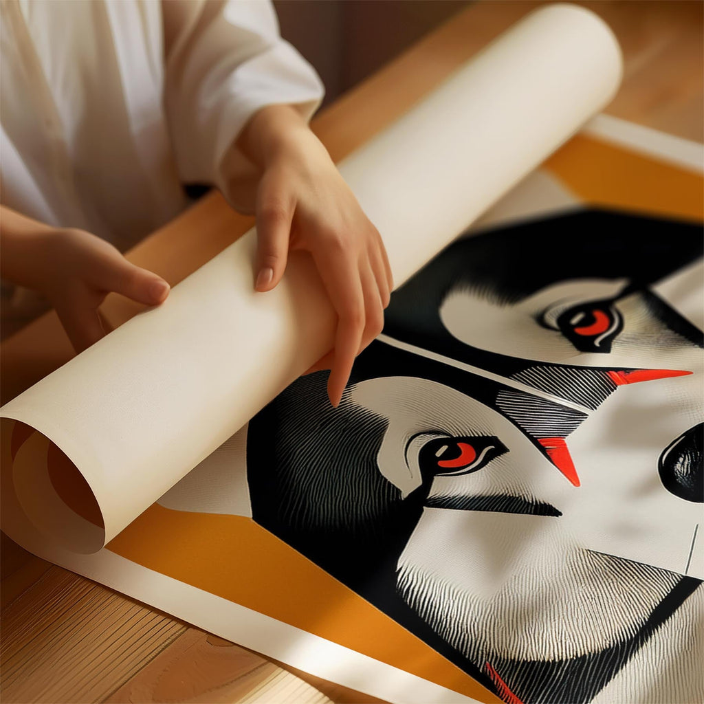 Alaskan Malamute Geometric Orange Series image 1