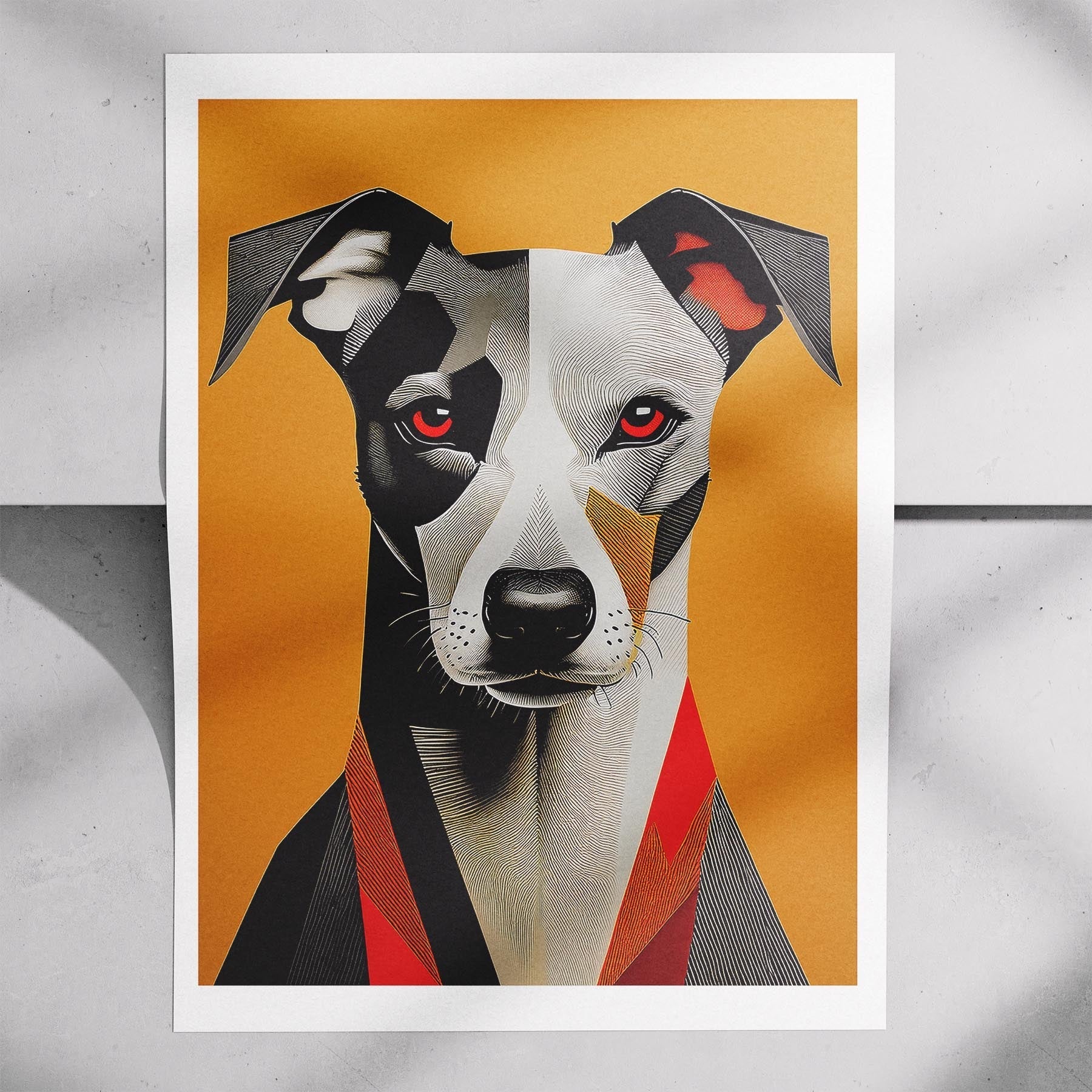Whippet Geometric Orange Series image 7