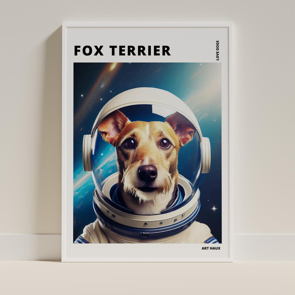 Fox Terrier Astronaut Dog Series with Text Astro Dog image 9