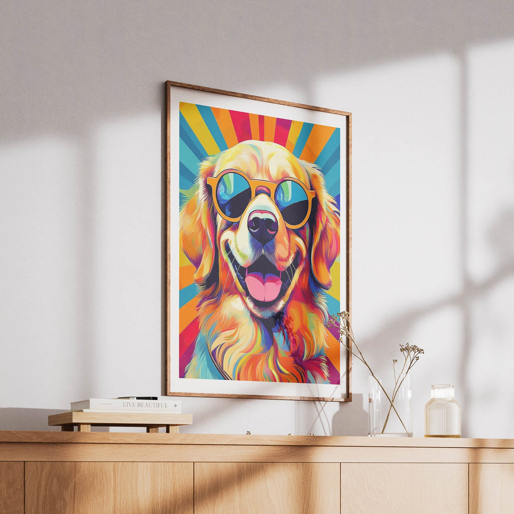Golden Retriever In Colourful Sunnies 1 image 6