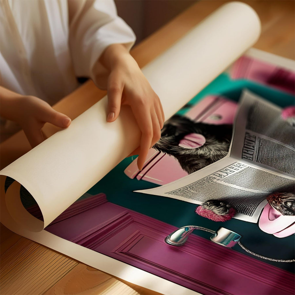 Deerhound Toilet Dogs PInk and Turquise image 1