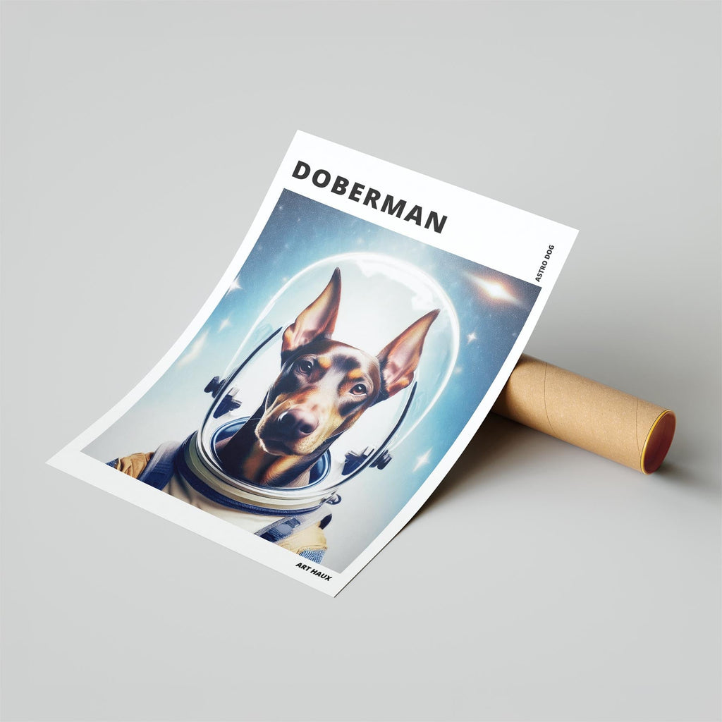 Doberman Astronaut Dog Series with Text Astro Dog image 6