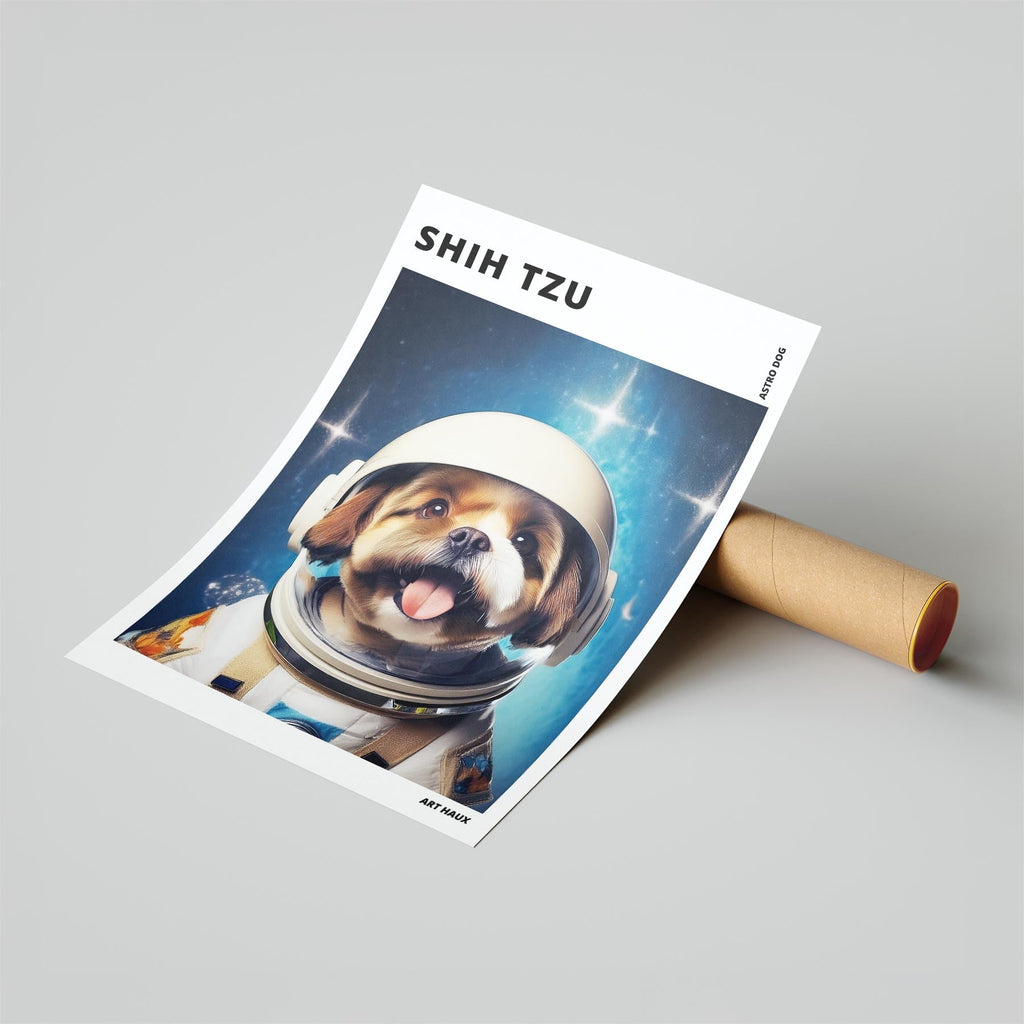 Shih Tzu Astronaut Dog Series with Text Astro Dog image 6