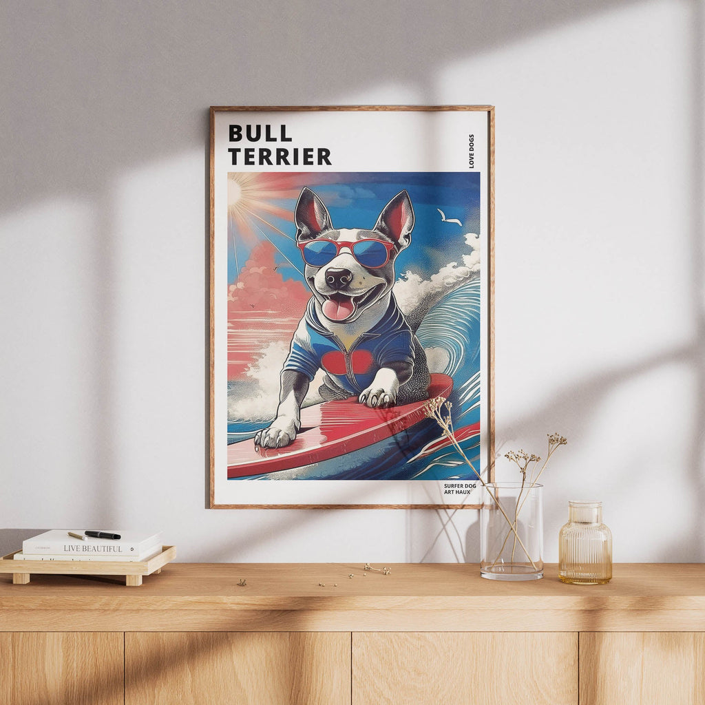 Bull Terrier Hokosai Surfer Dogs 1 image 8