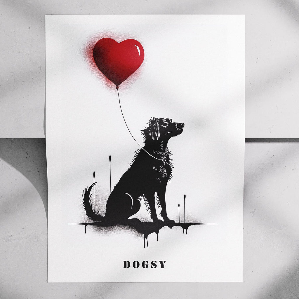 Afghan DOGSY Series inspired by the Art of Banksy with text Dogsy image 7