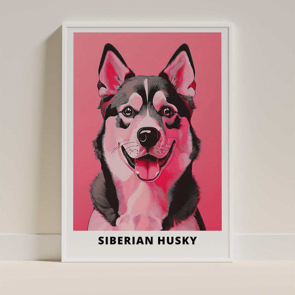 Siberian Husky Pink and Black Dog Series 1 image 9