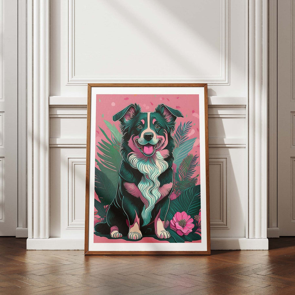 Australian Shepherd 2 Flowery Dog image 4