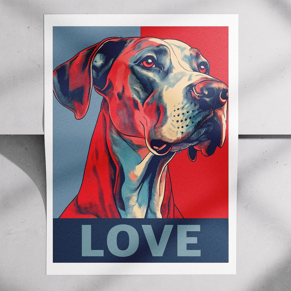 Great Dane LOVE Series Inspired by the Obama Poster image 7