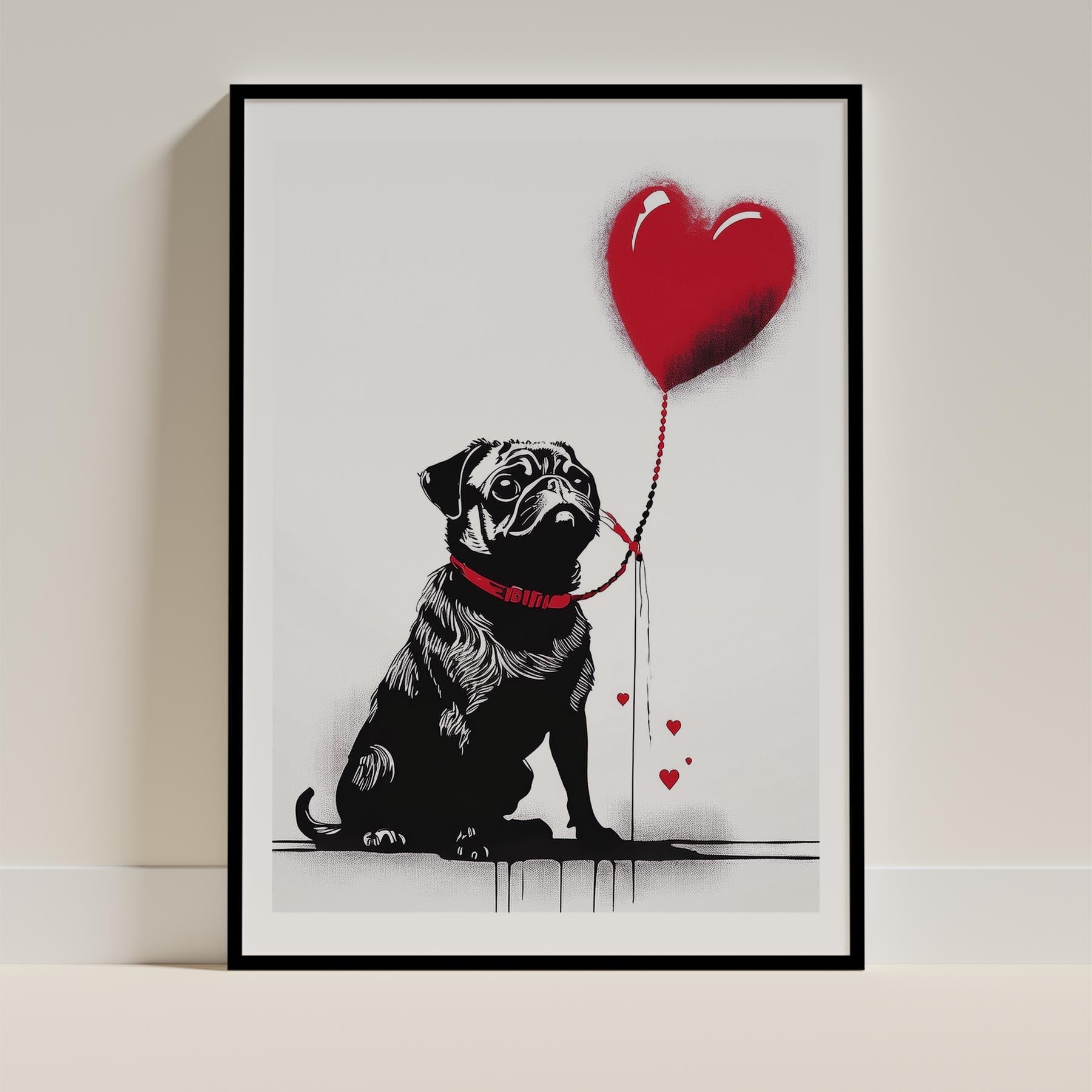 Pug DOGSY Series inspired by the Art of Banksy image 11