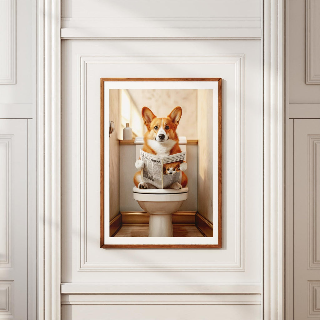Corgi Toilet Humour Dog Series image 3