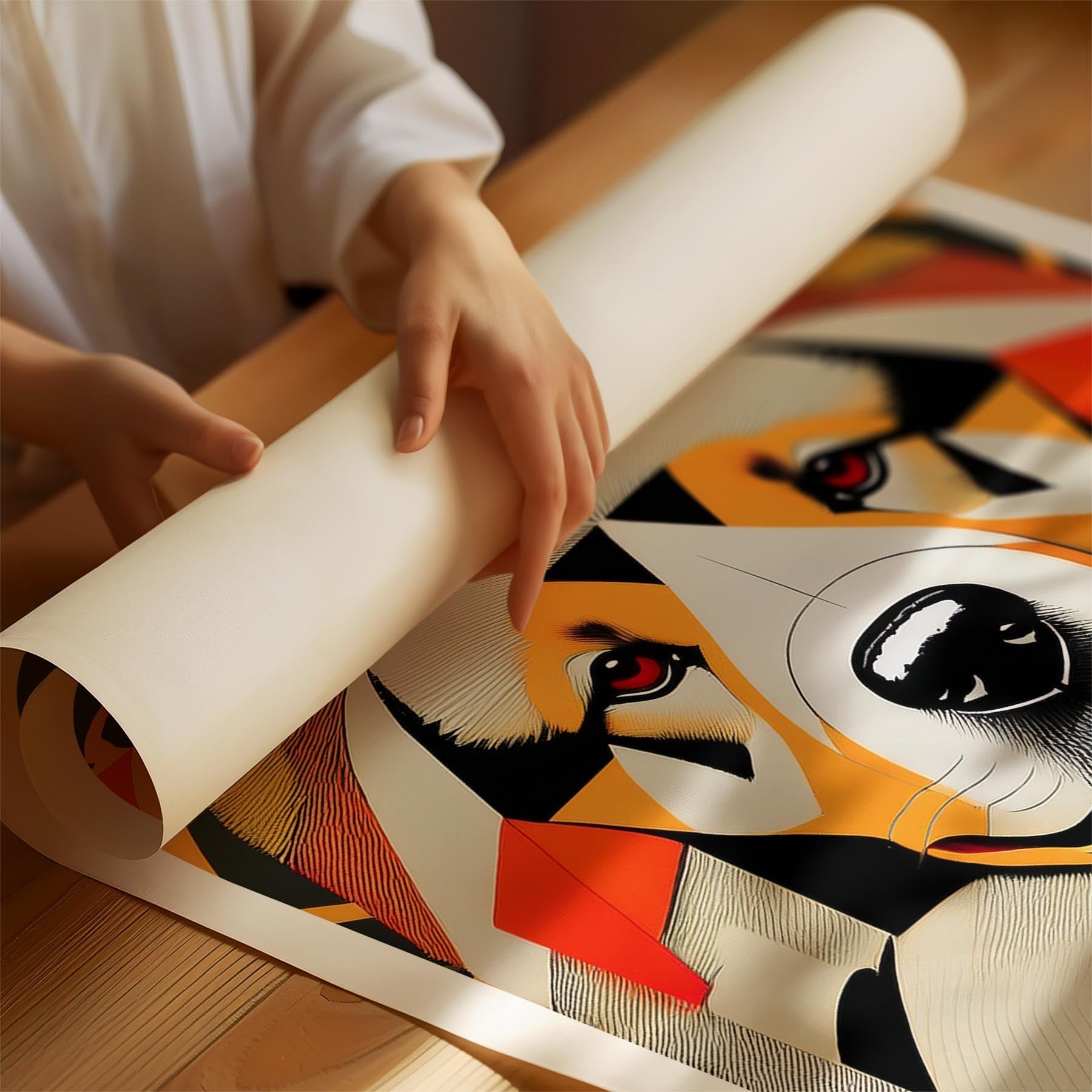 Chow Chow Geometric Orange Series image 1