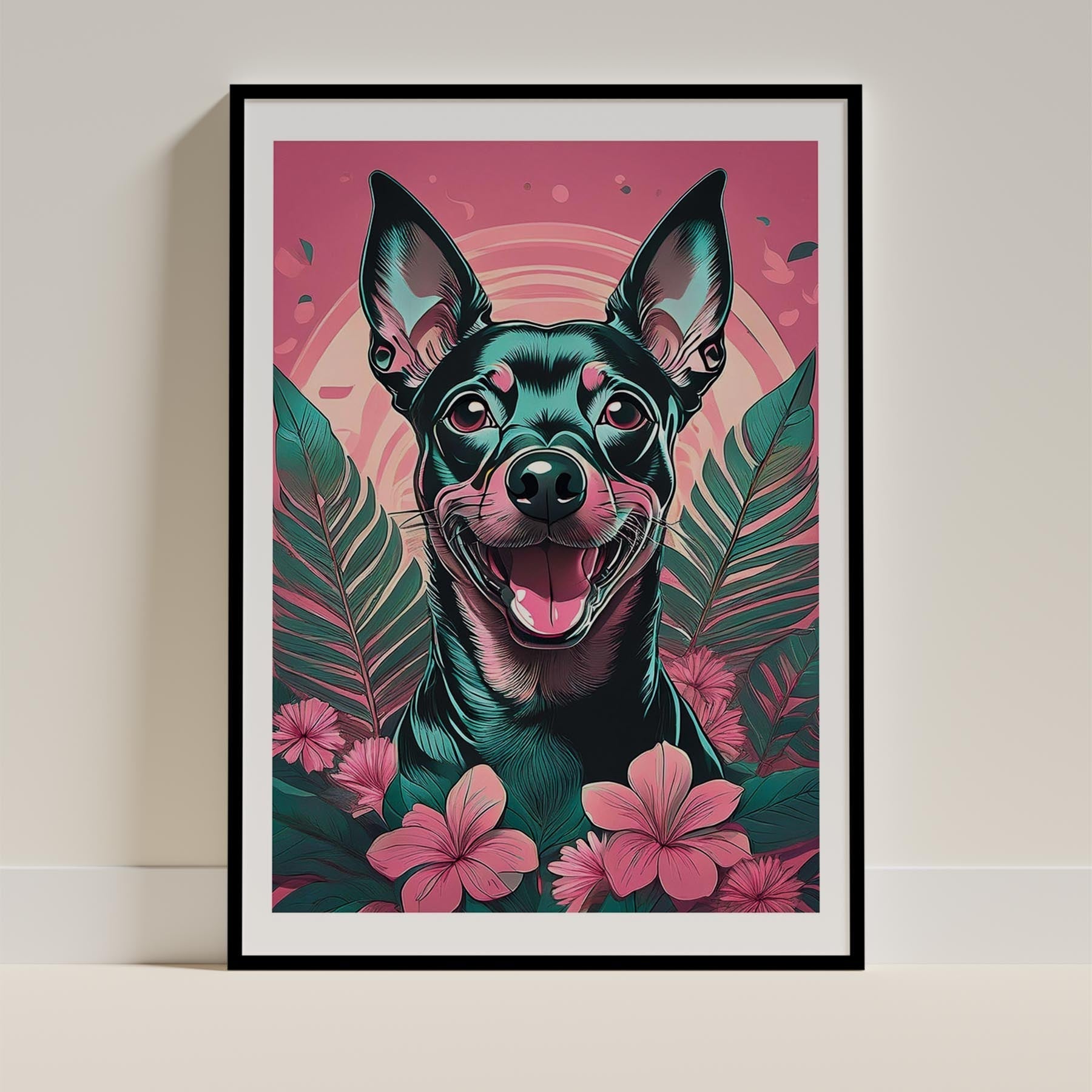 Pinscher Flowery Dog image 12