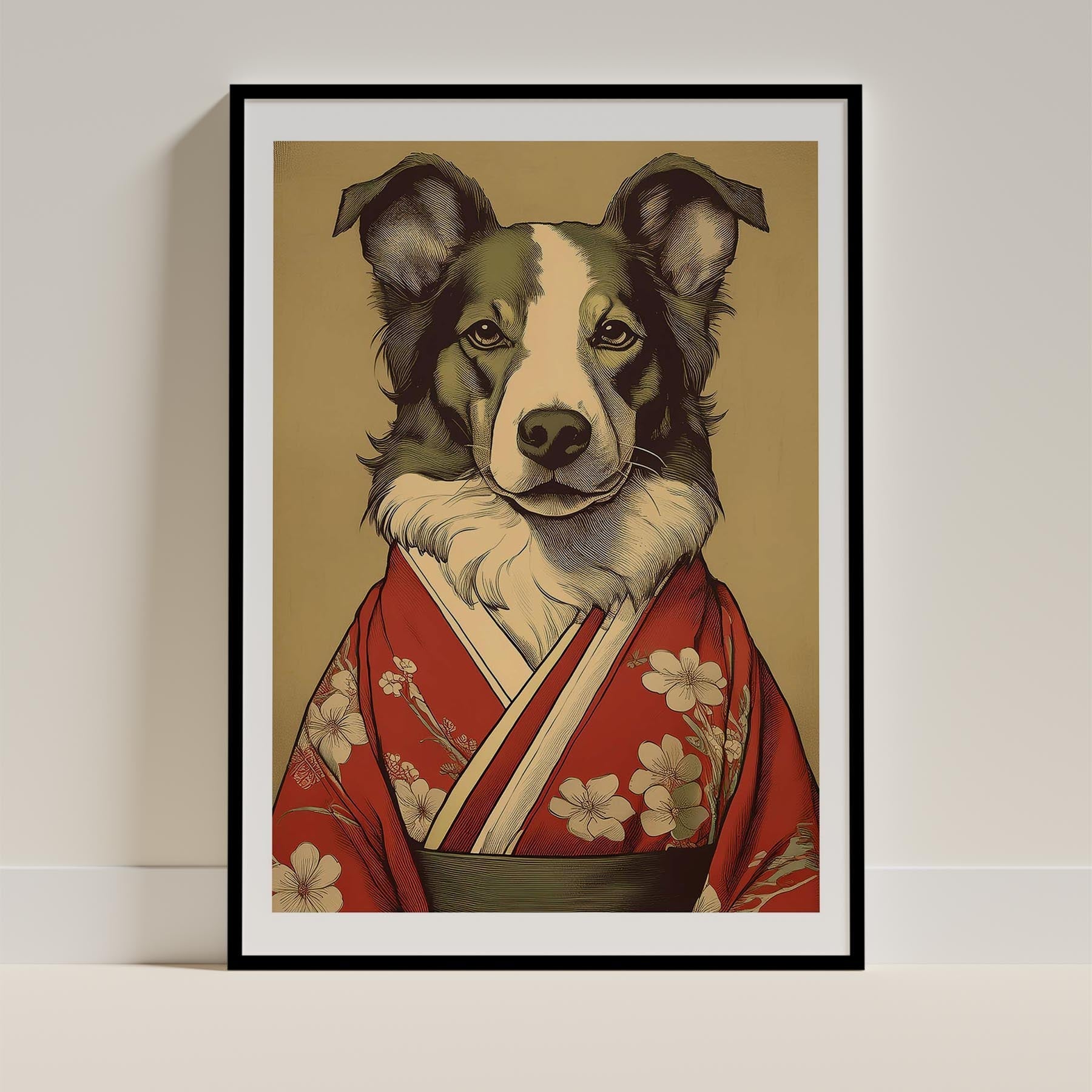 Border Collie Japanse Kimono Dog Series image 0