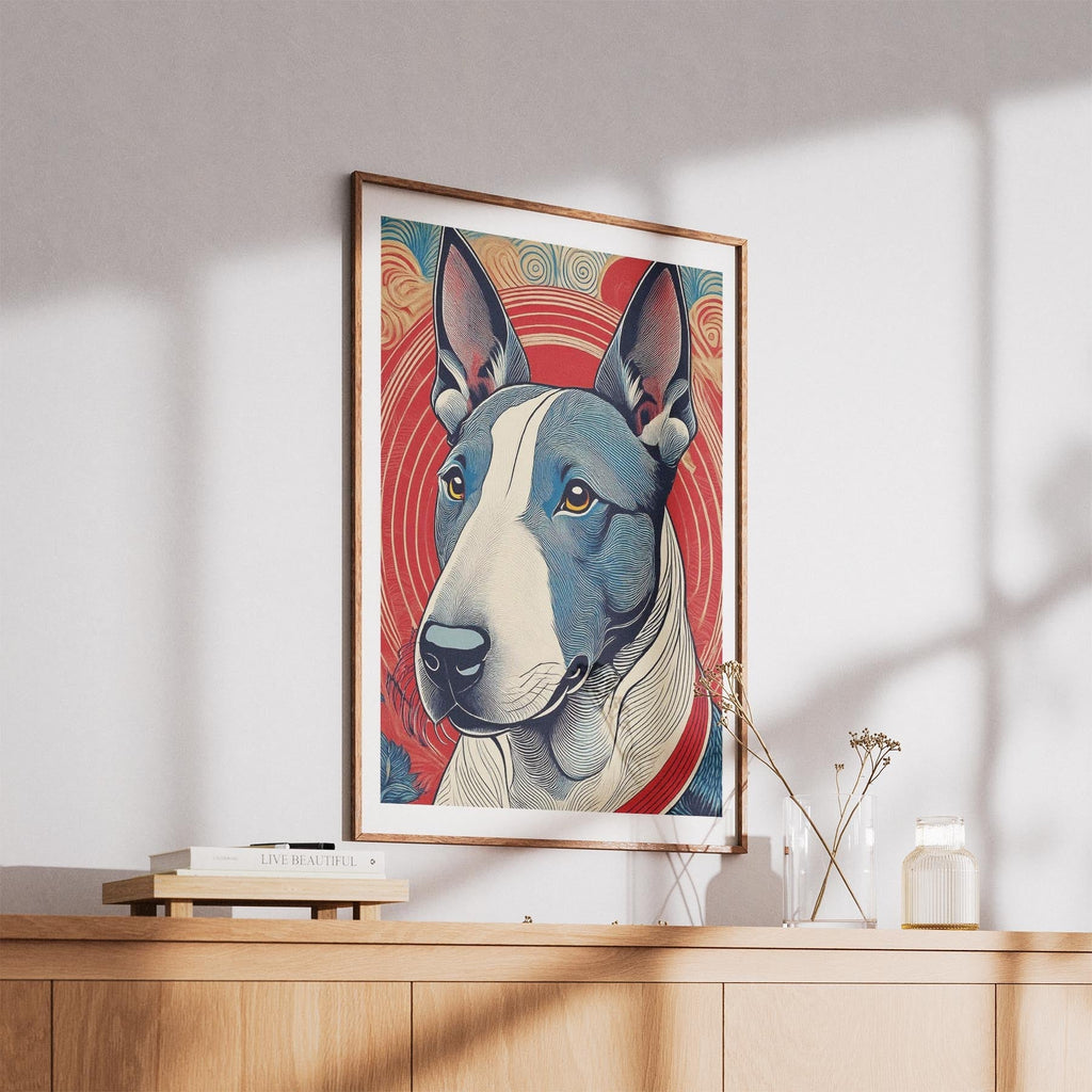 Bull Terrier Hokusai Japanese Inspired Dog Series 4 image 5