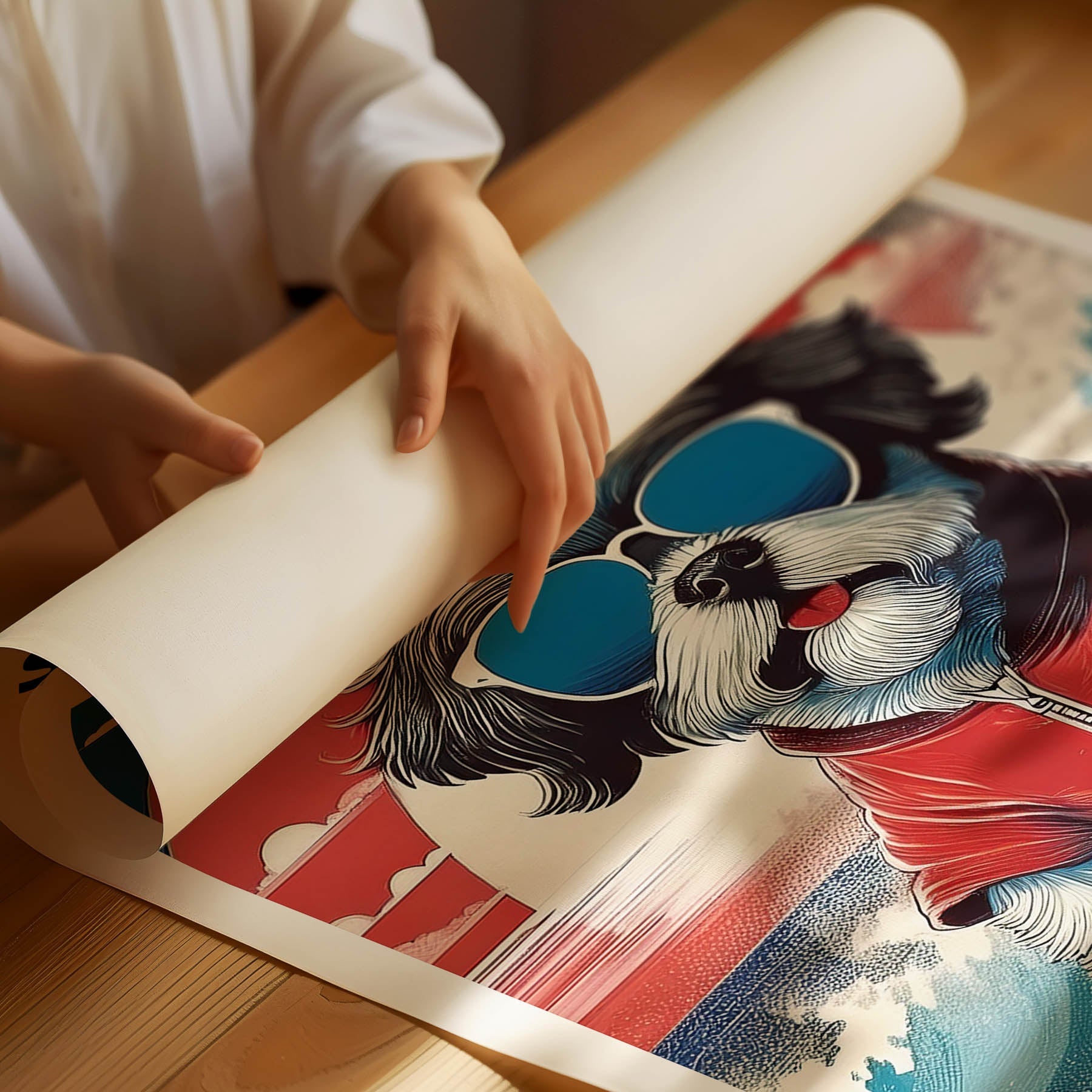 Shih Tzu Hokosai Surfer Dogs 2 image 3