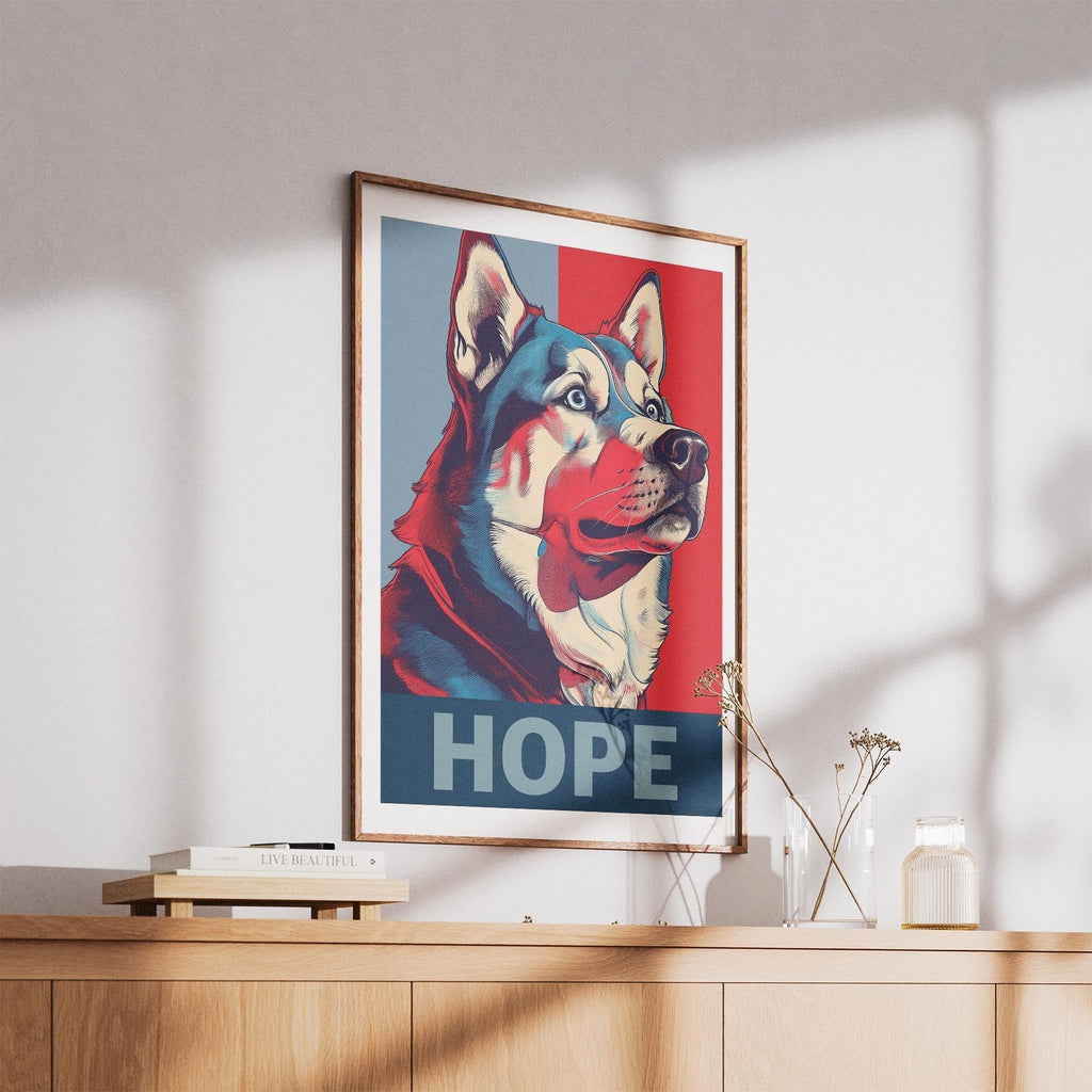 Siberian Husky HOPE Series Inspired by the Obama Poster image 5