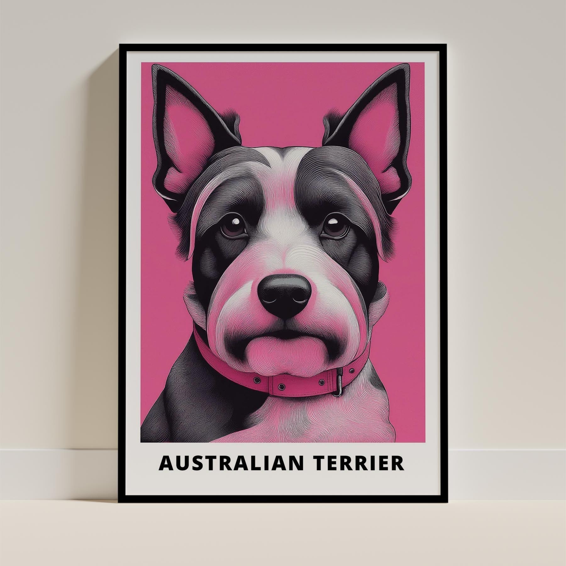 Australian Terrier Pink and Black Dog Series 2 image 0