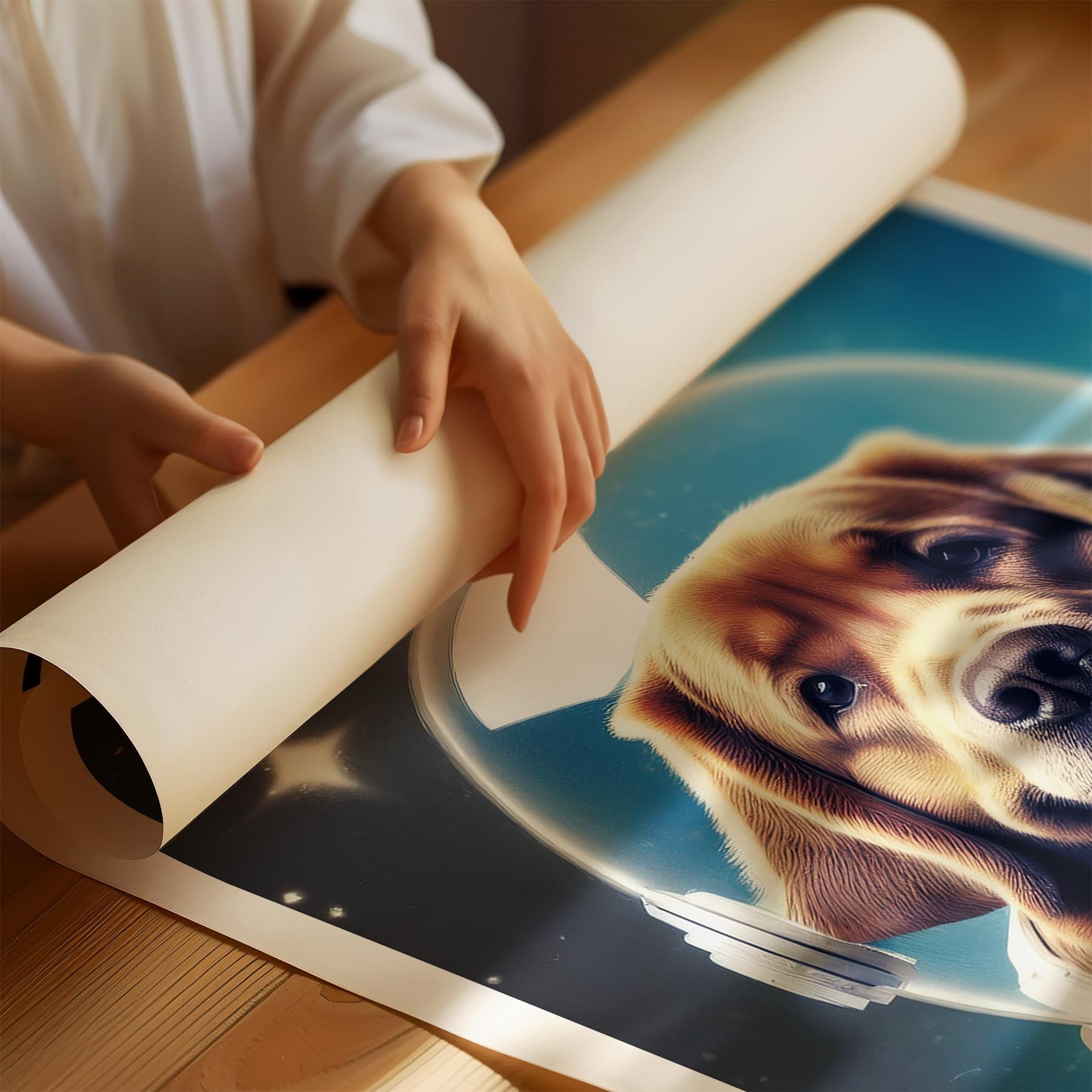 Newfoundland Astronaut Dog Series with Text Astro Dog image 1