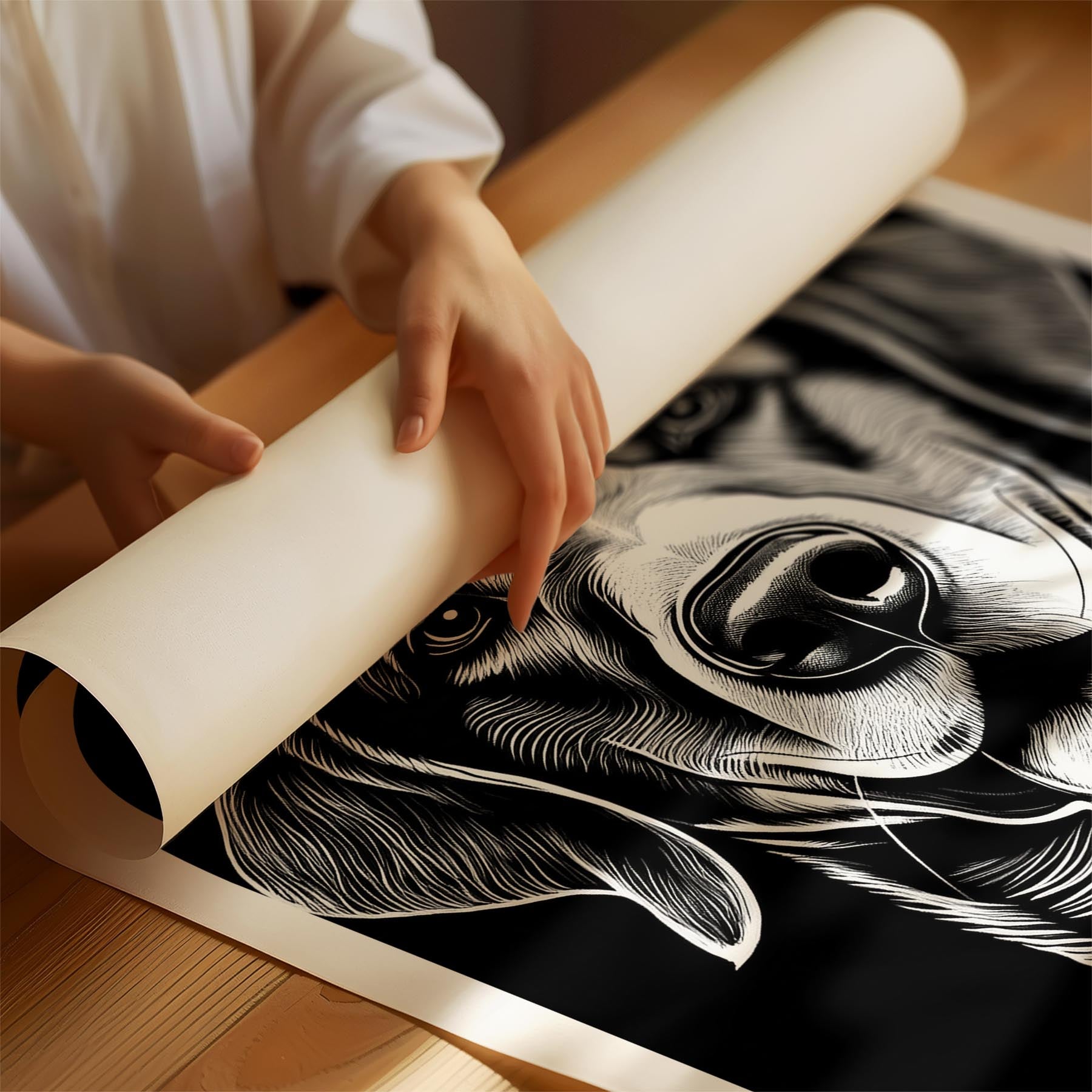 English Pointer Line Dog Series in Black and White image 1