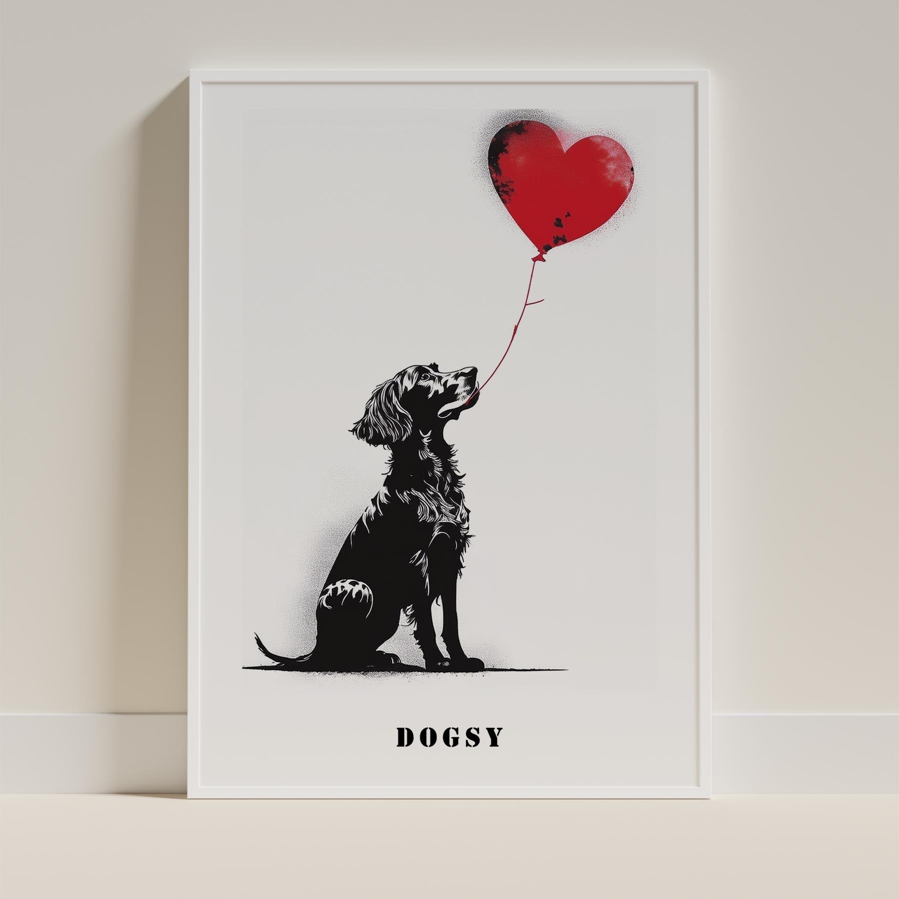 English Setter DOGSY Series inspired by the Art of Banksy with text Dogsy image 9